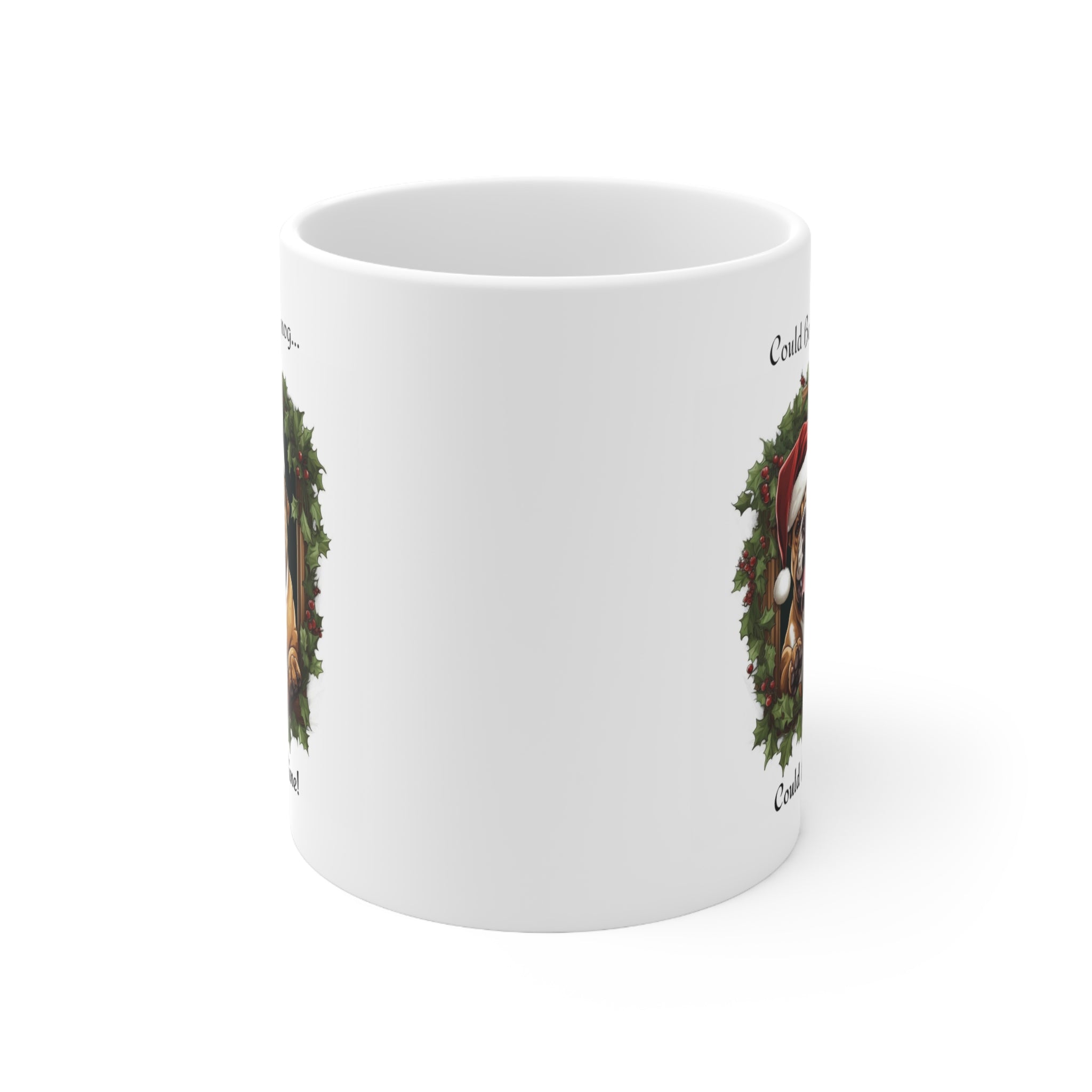 ππ· Tipsy Bully's "Could Be Eggnog... Could Be Wine" Xmas Mugs-English Bulldog π·π