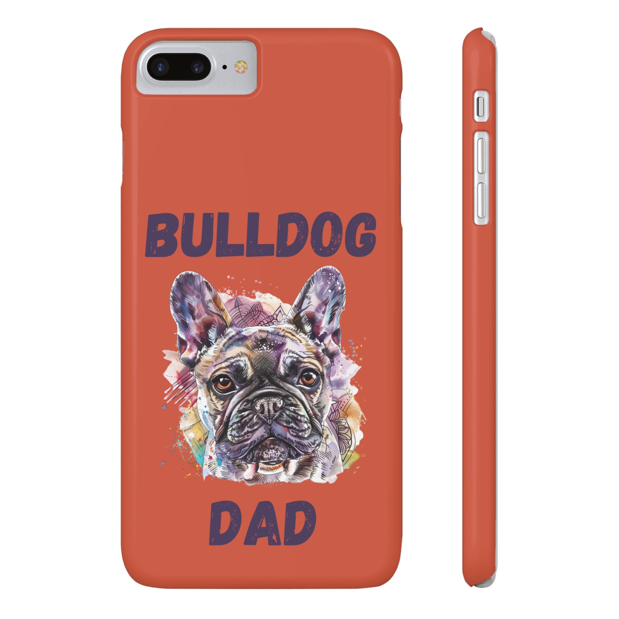 Bulldog Dad iPhone Cases (French/Orange)