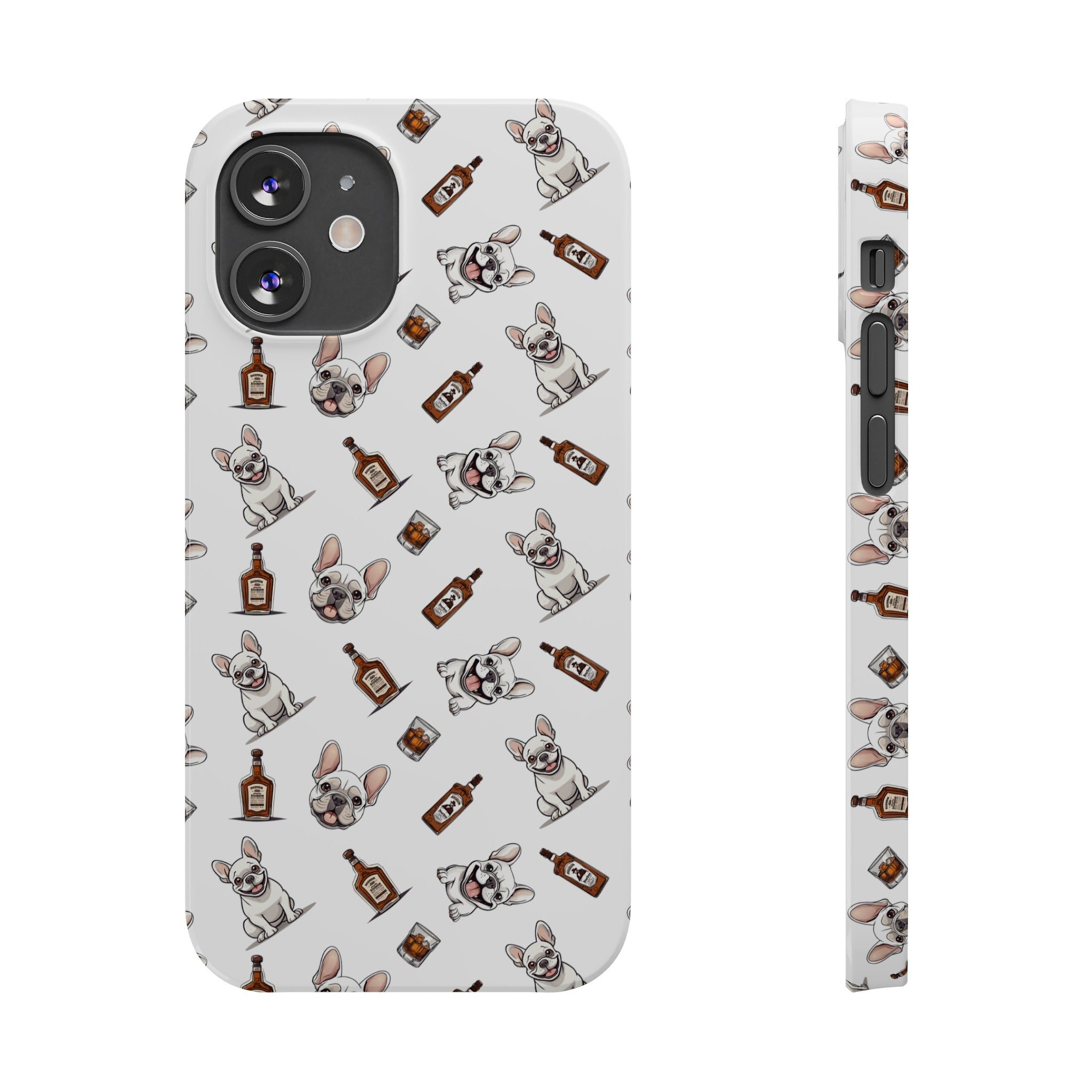 Bulldog iPhone Cases (White French/Bourbon)