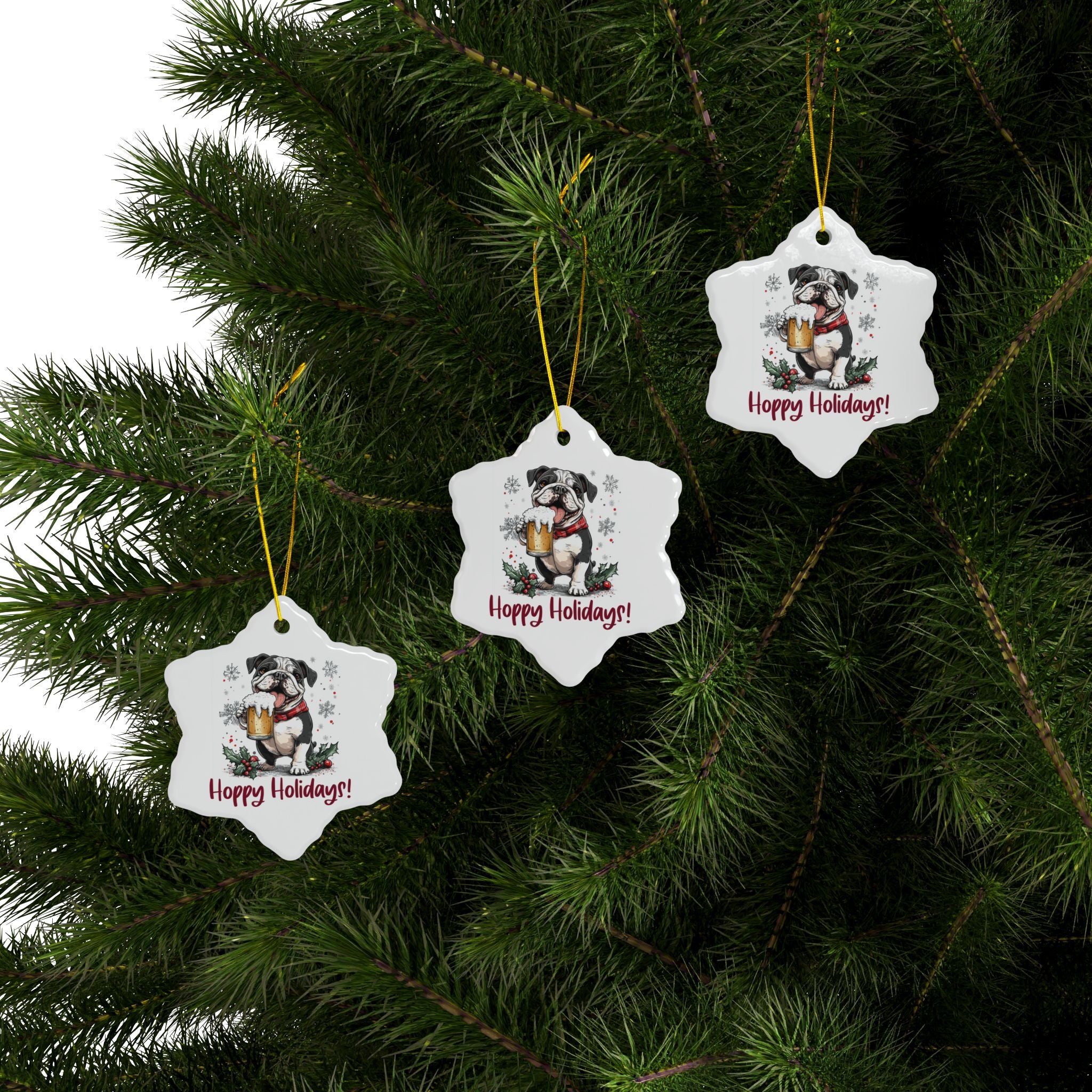Hoppy Holidays Xmas Ornament (1pc, 3pcs, 5pcs, 10pcs/English)