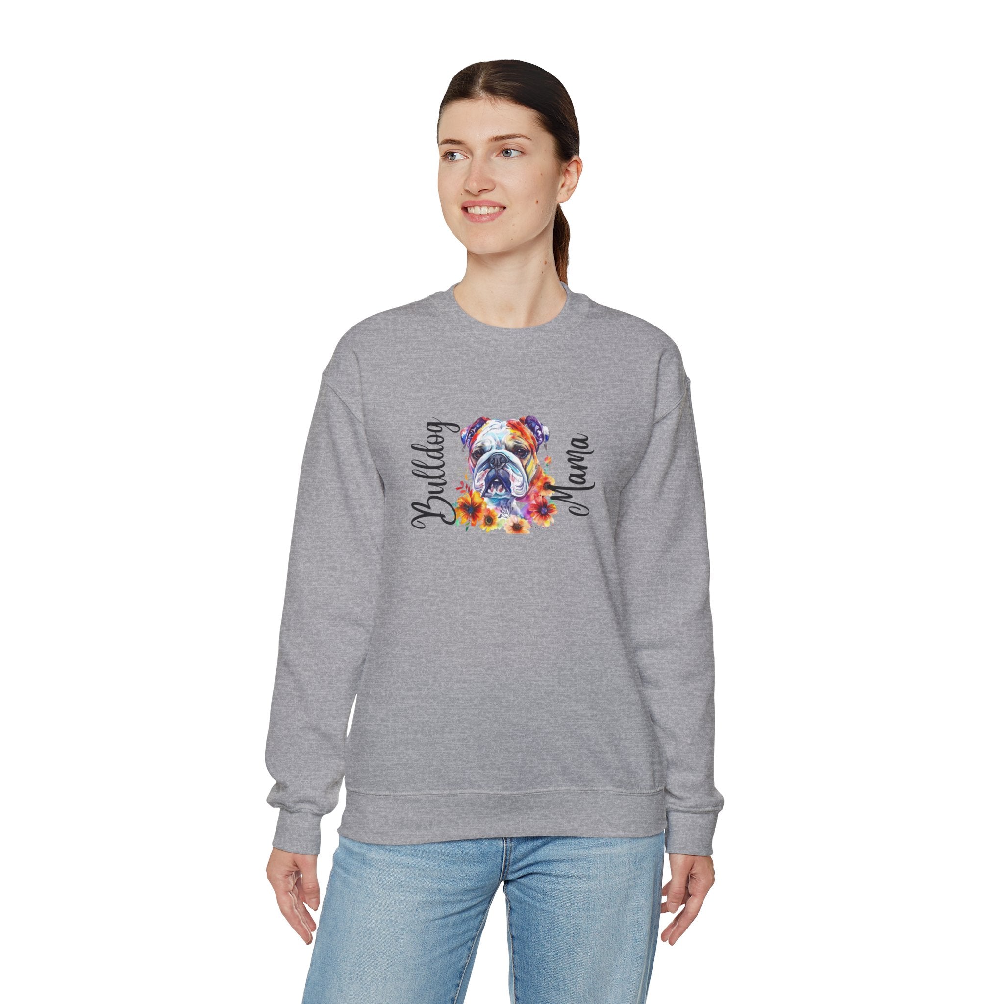 Bulldog Mama crew neck sweatshirt (English)
