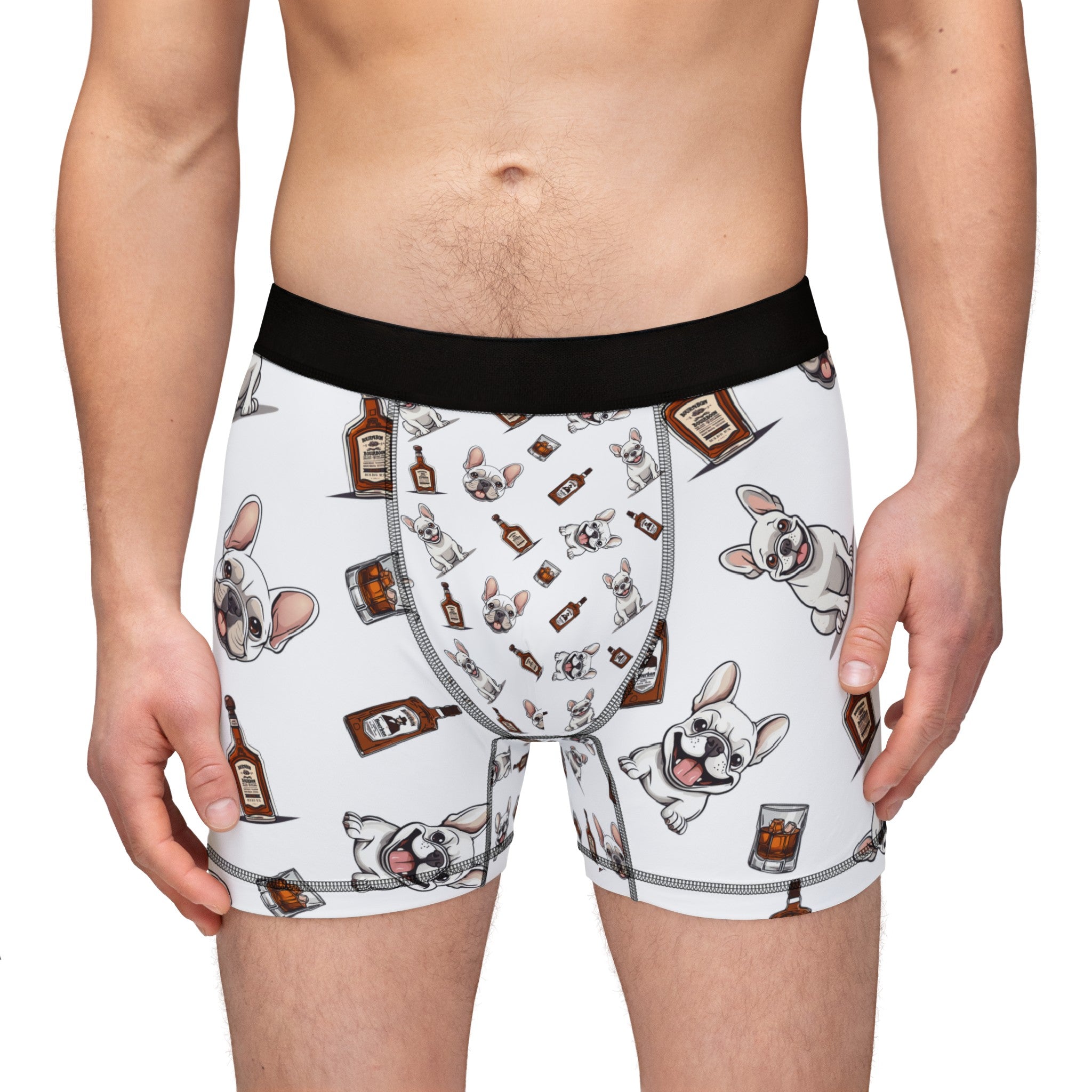 Tipsy Bully Bulldogs & Bourbon Men's Underwear (French/White)