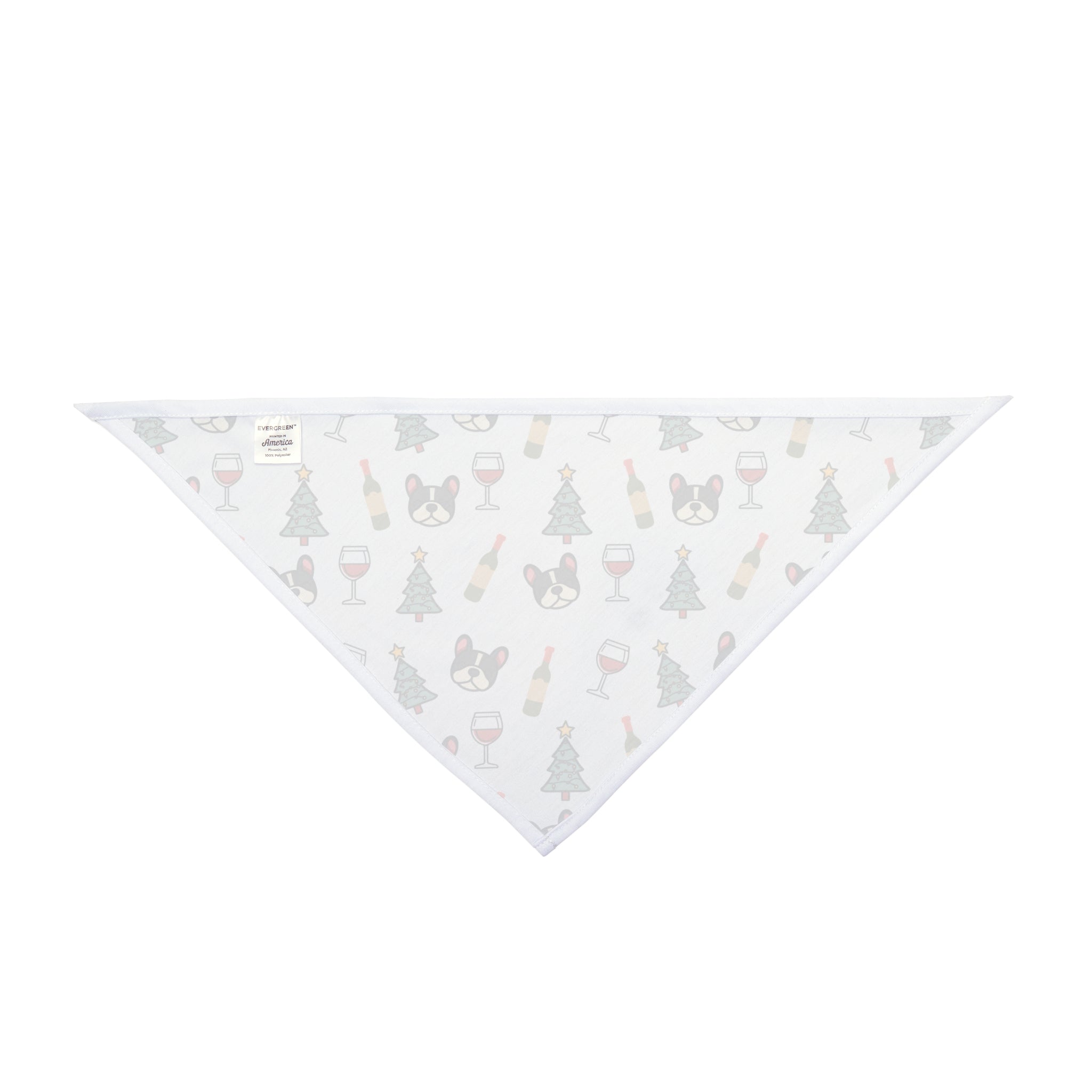 Santa Paws & Merlot Cheer Dog Bandana (French)