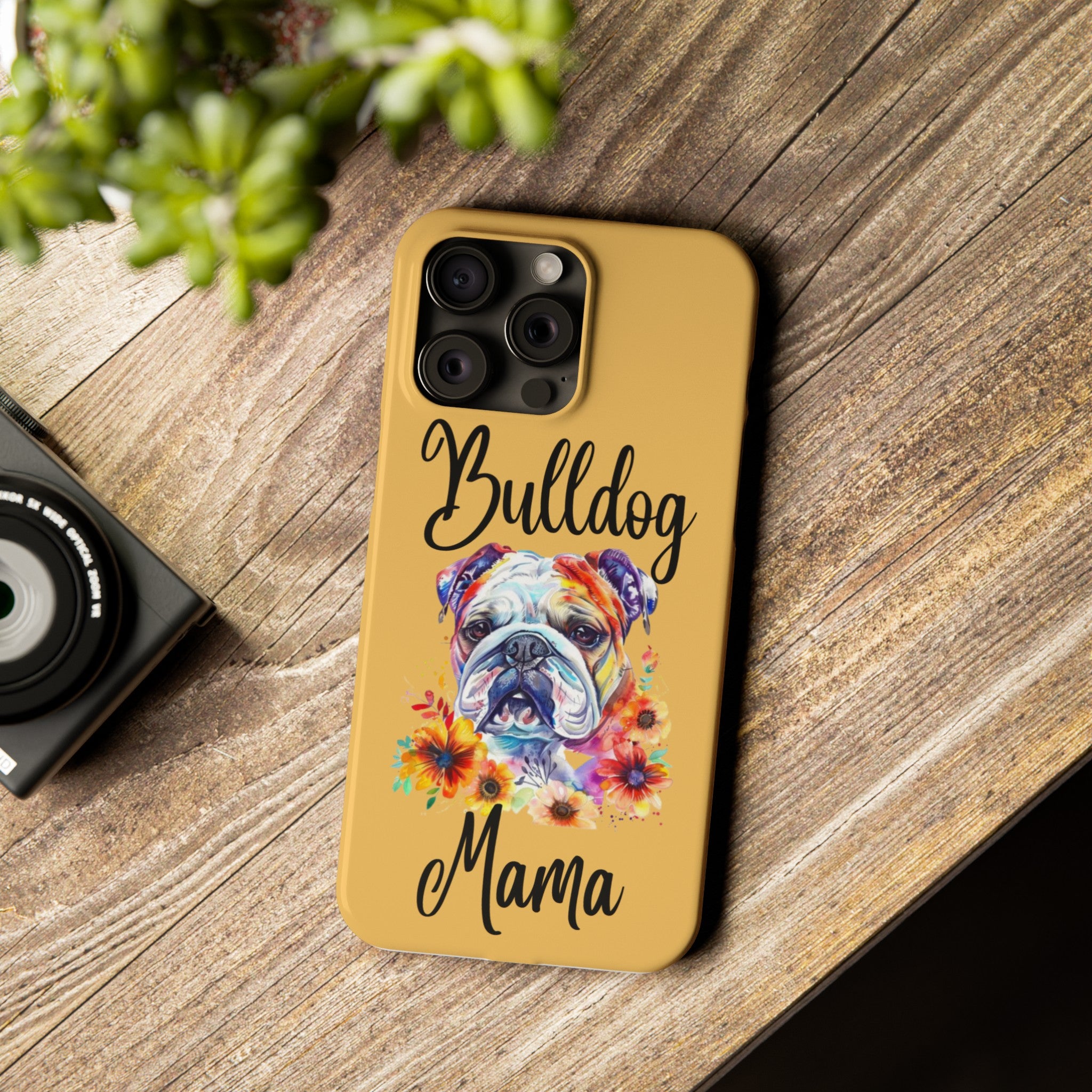 Bulldog Mama iPhone Cases (Engish)
