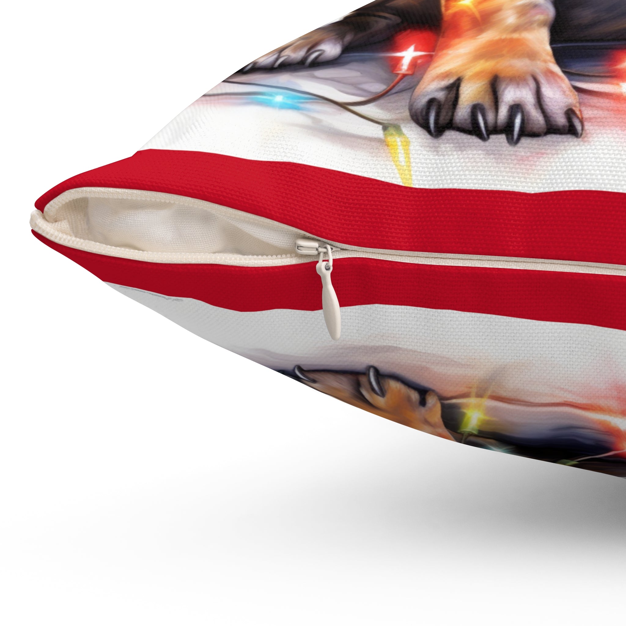 Tipsy Bully Holiday Pillow (Brown French-Red)