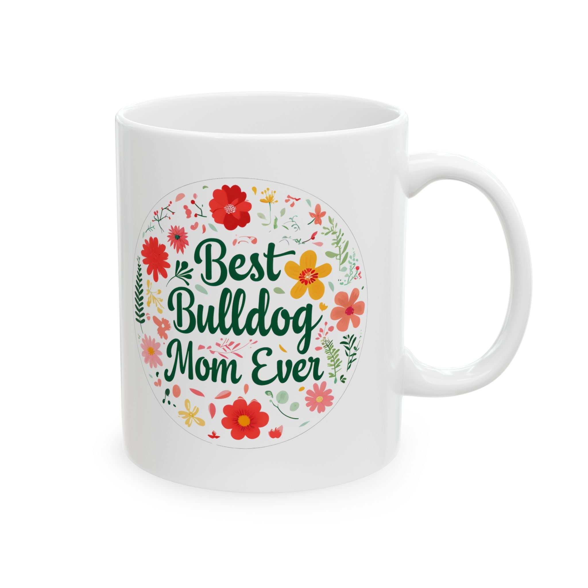 Best Bulldog Mom Coffee Mug detail shot - English and French Bulldog mom mug | Tipsy Bully