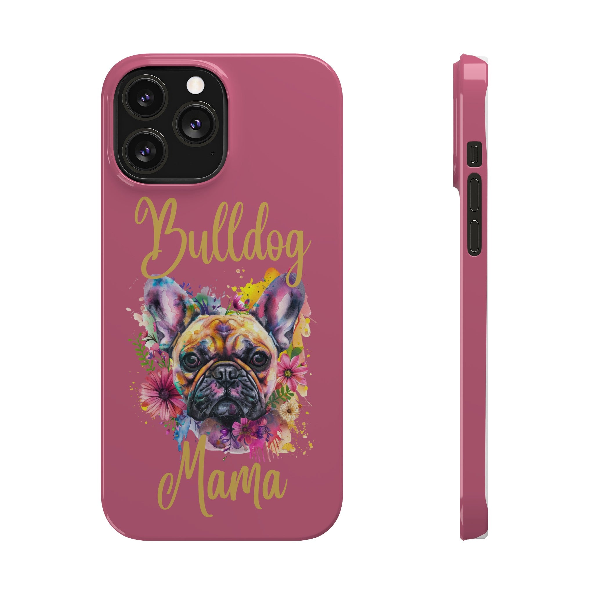 Bulldog Mama iPhone Cases (French/Pink)