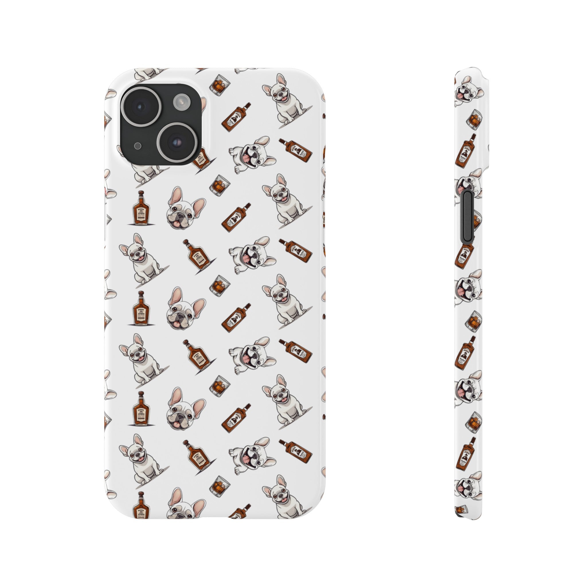 Bulldog iPhone Cases (White French/Bourbon)