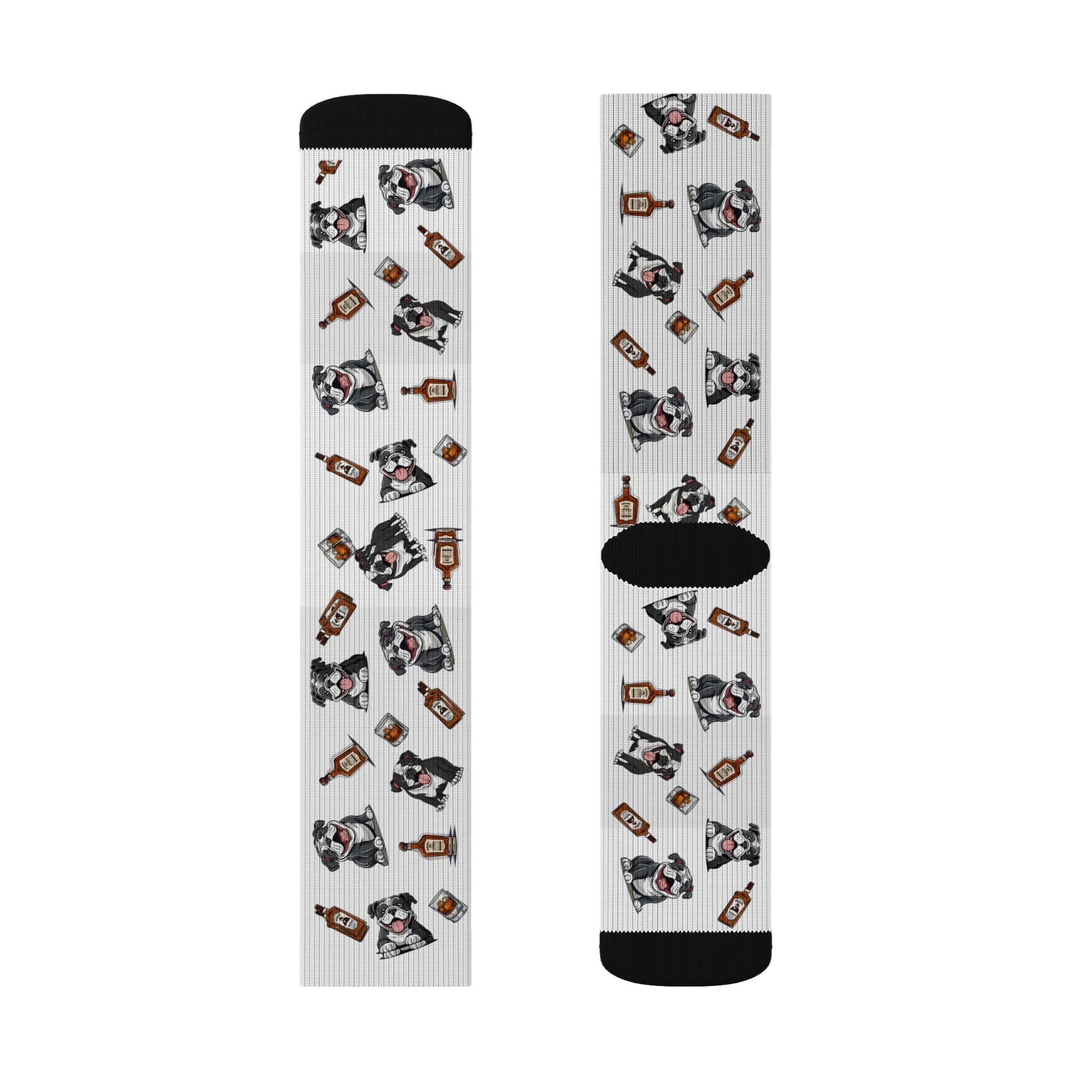 Tipsy Bully Bourbon & Bulldog Socks (English/Black)