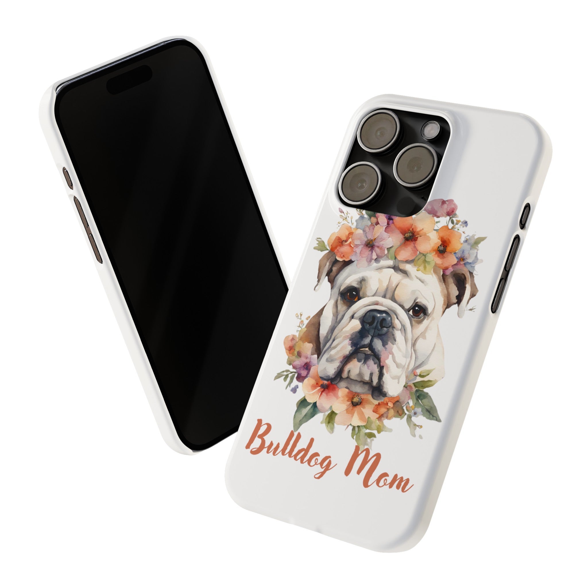 Bulldog iPhone Cases (Engish/White)