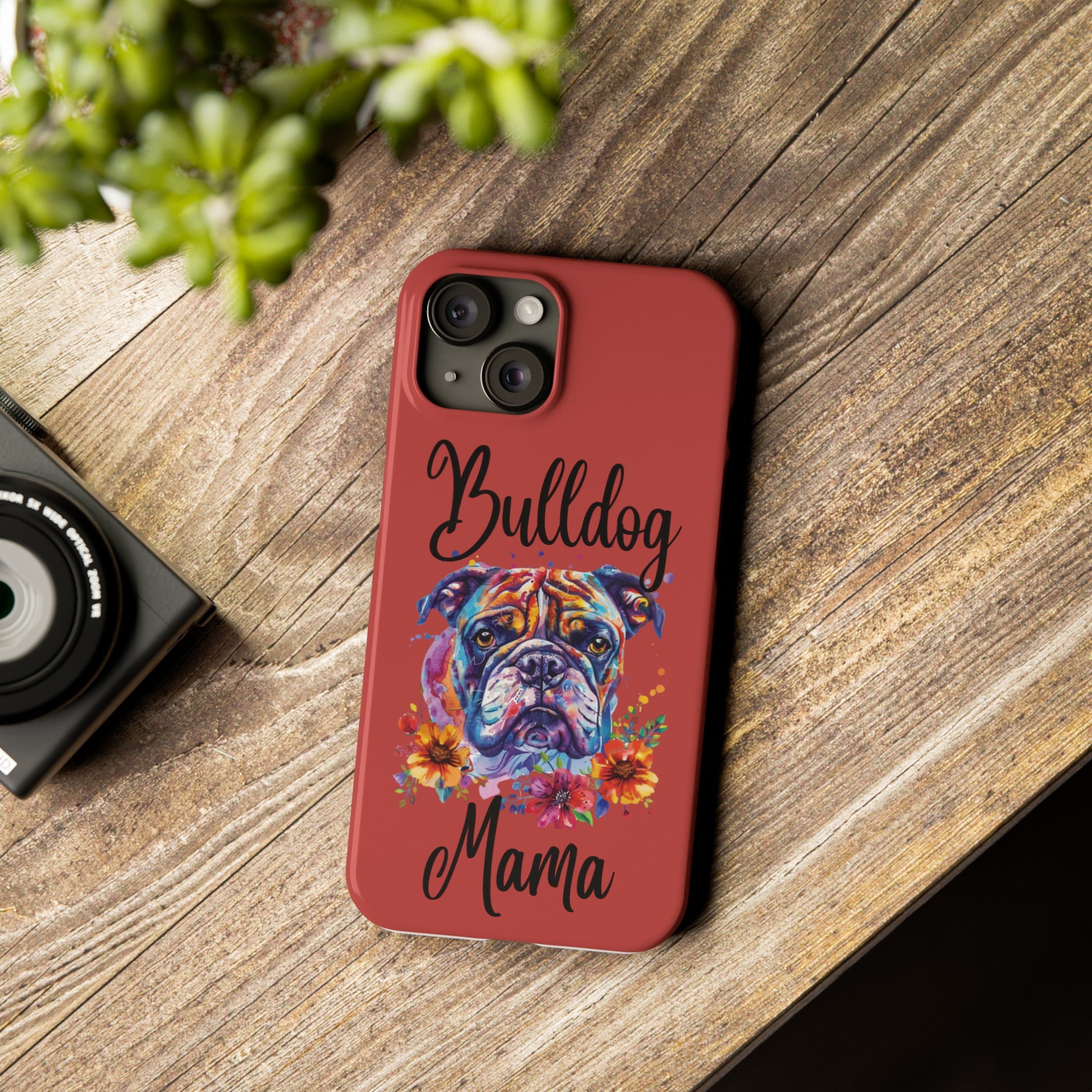 Bulldog Mama iPhone Cases (Engish)