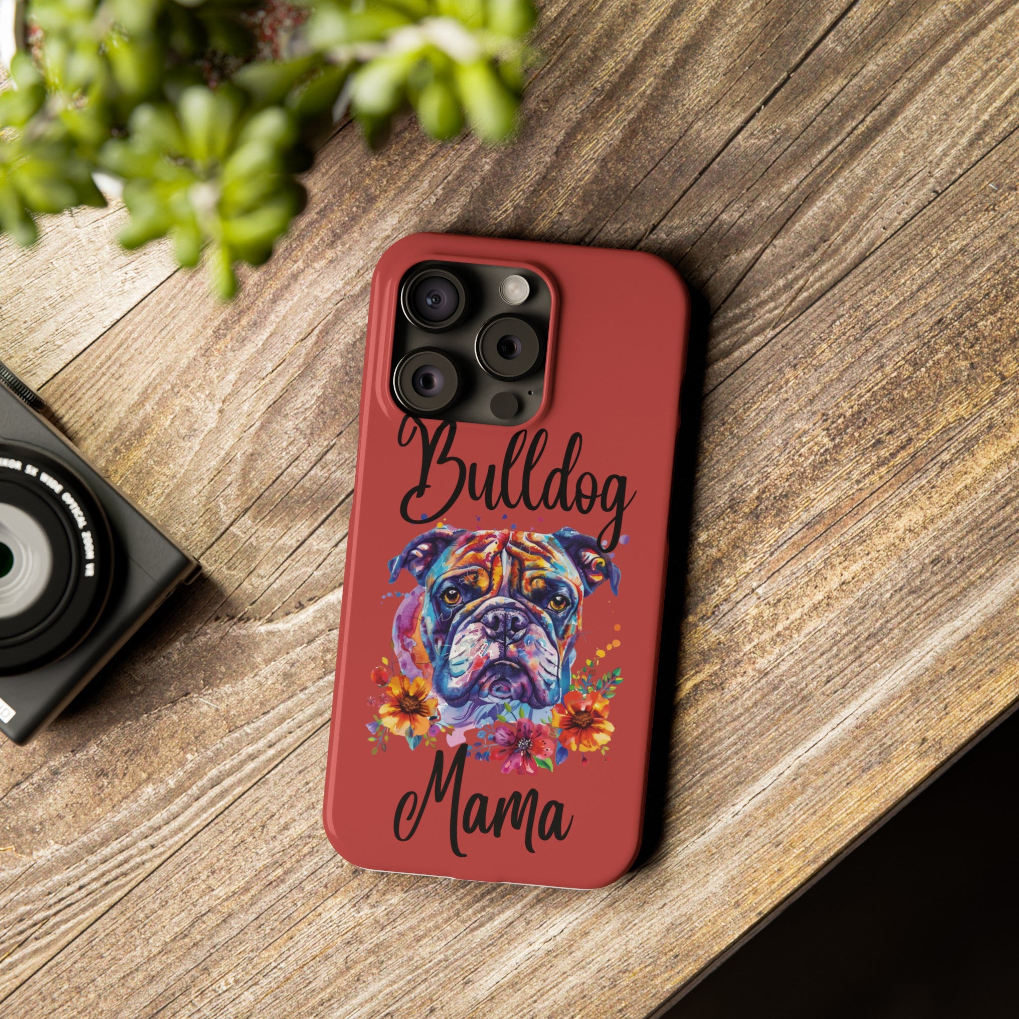 Bulldog Mama iPhone Cases (Engish)