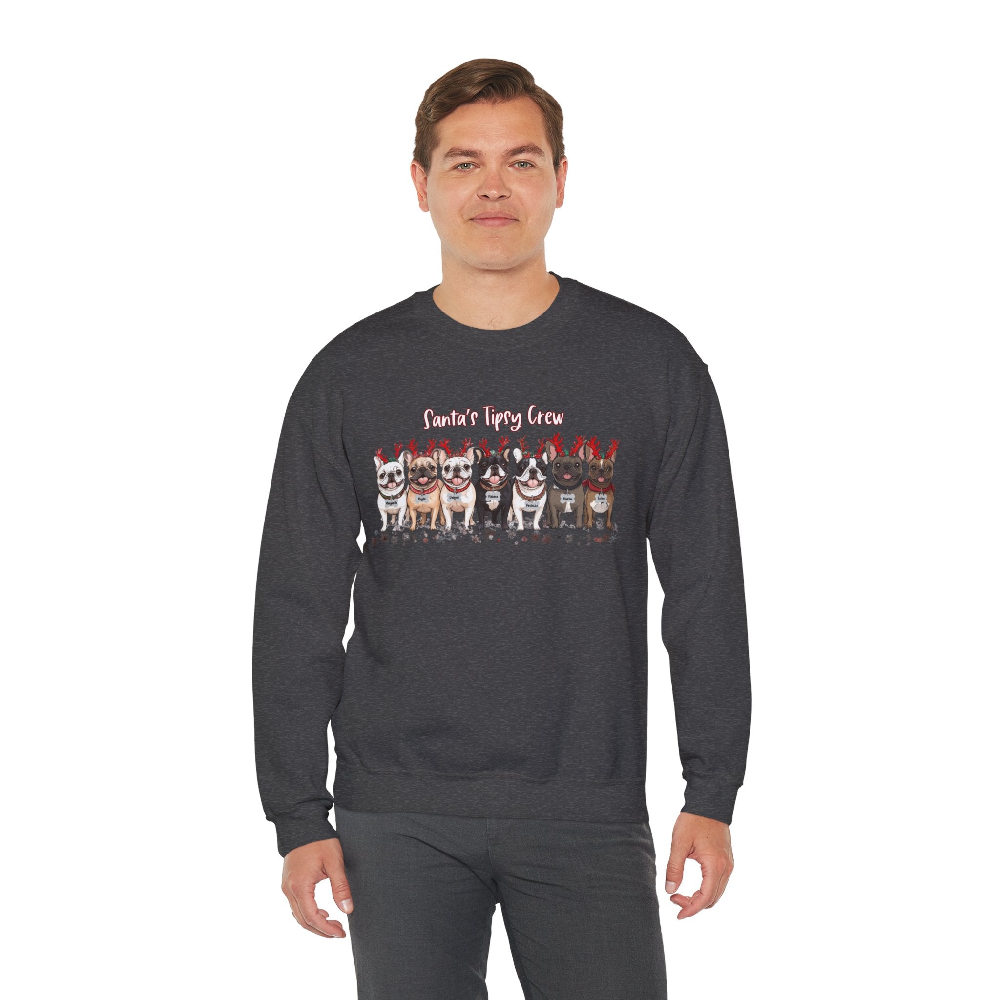 “Santa’s Tipsy Crew” Christmas Crewneck Sweatshirt - Unisex (French)