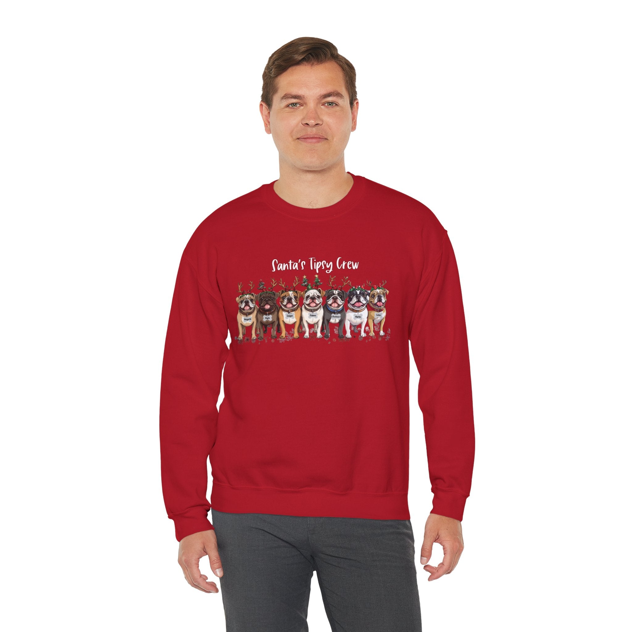 “Santa’s Tipsy Crew” Christmas Crewneck Sweatshirt - Unisex (English)