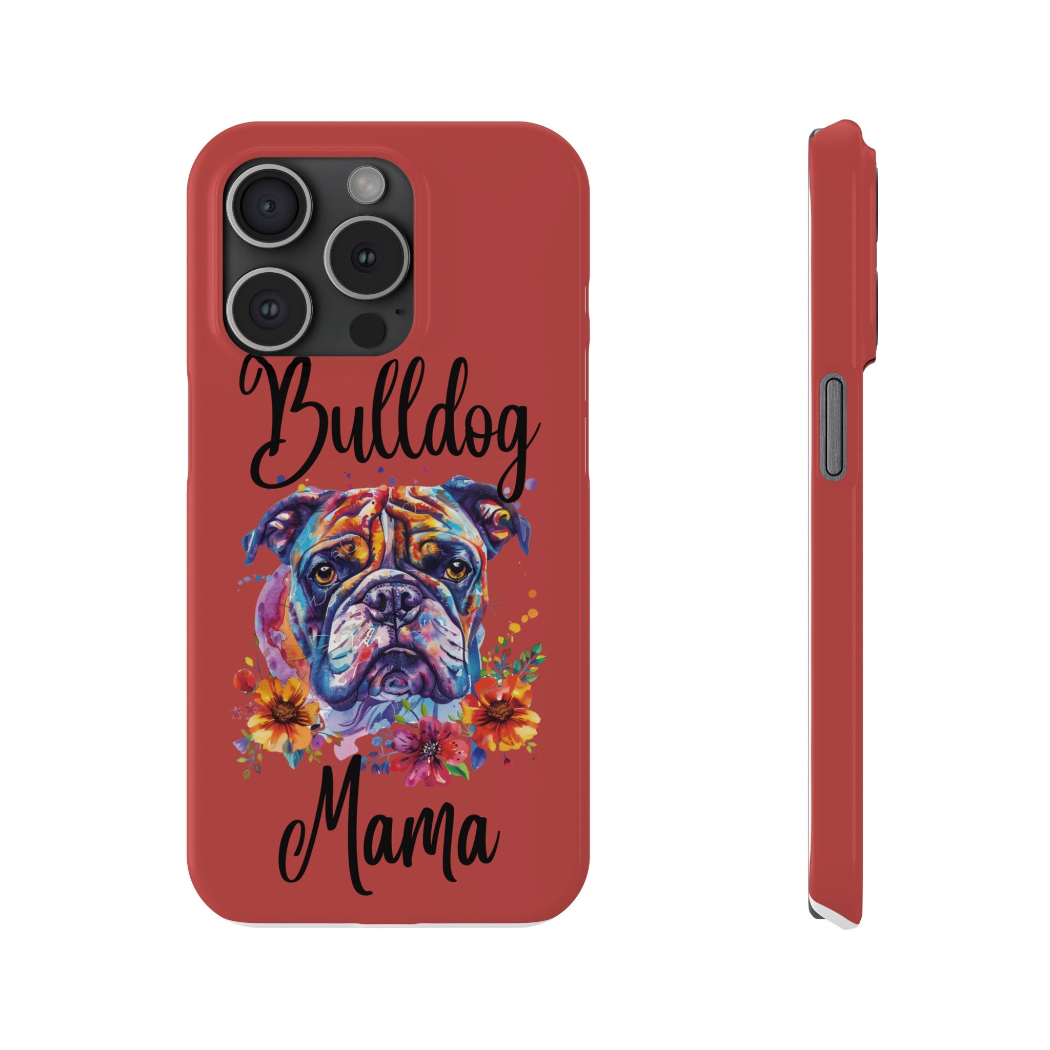 Bulldog Mama iPhone Cases (Engish)