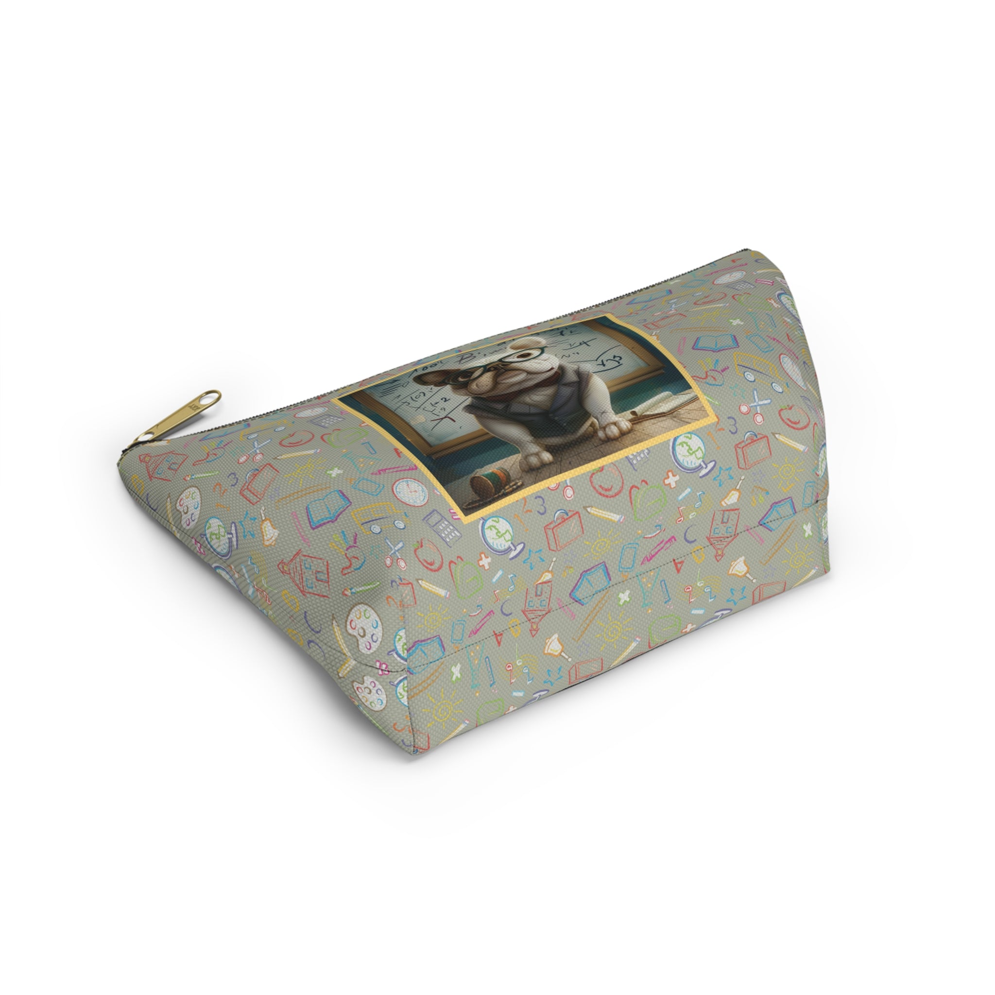 Smarty Paws Back-to-School Bulldog Accessory Pouch option 10 - French Bulldog mom bags | Tipsy Bully