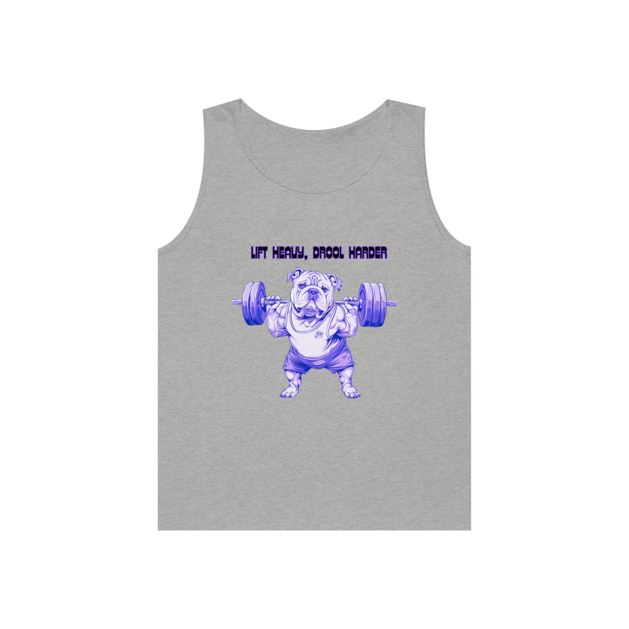 Tipsy Bully "Sweat, Drool, Repeat" Unisex Tank Top (English/Purple)