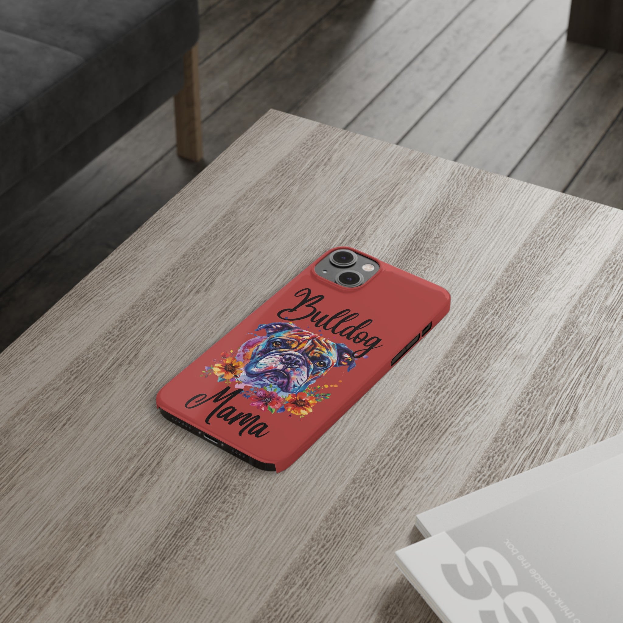 Bulldog Mama iPhone Cases (Engish)