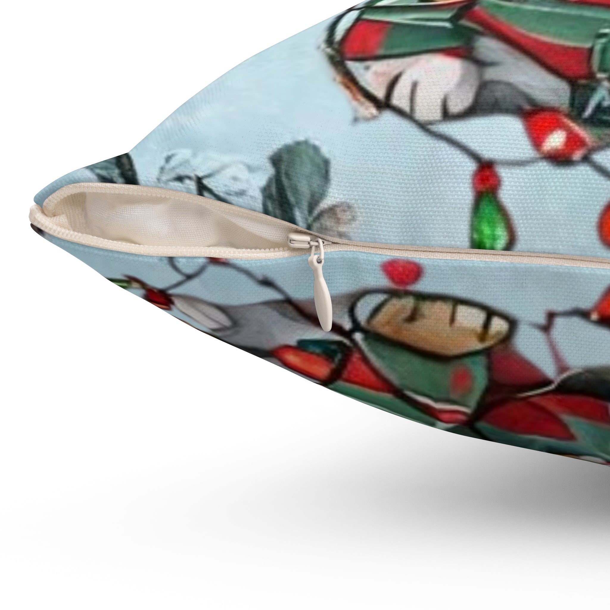 “Holiday Bulldog Wonderland” Christmas pillow (English)