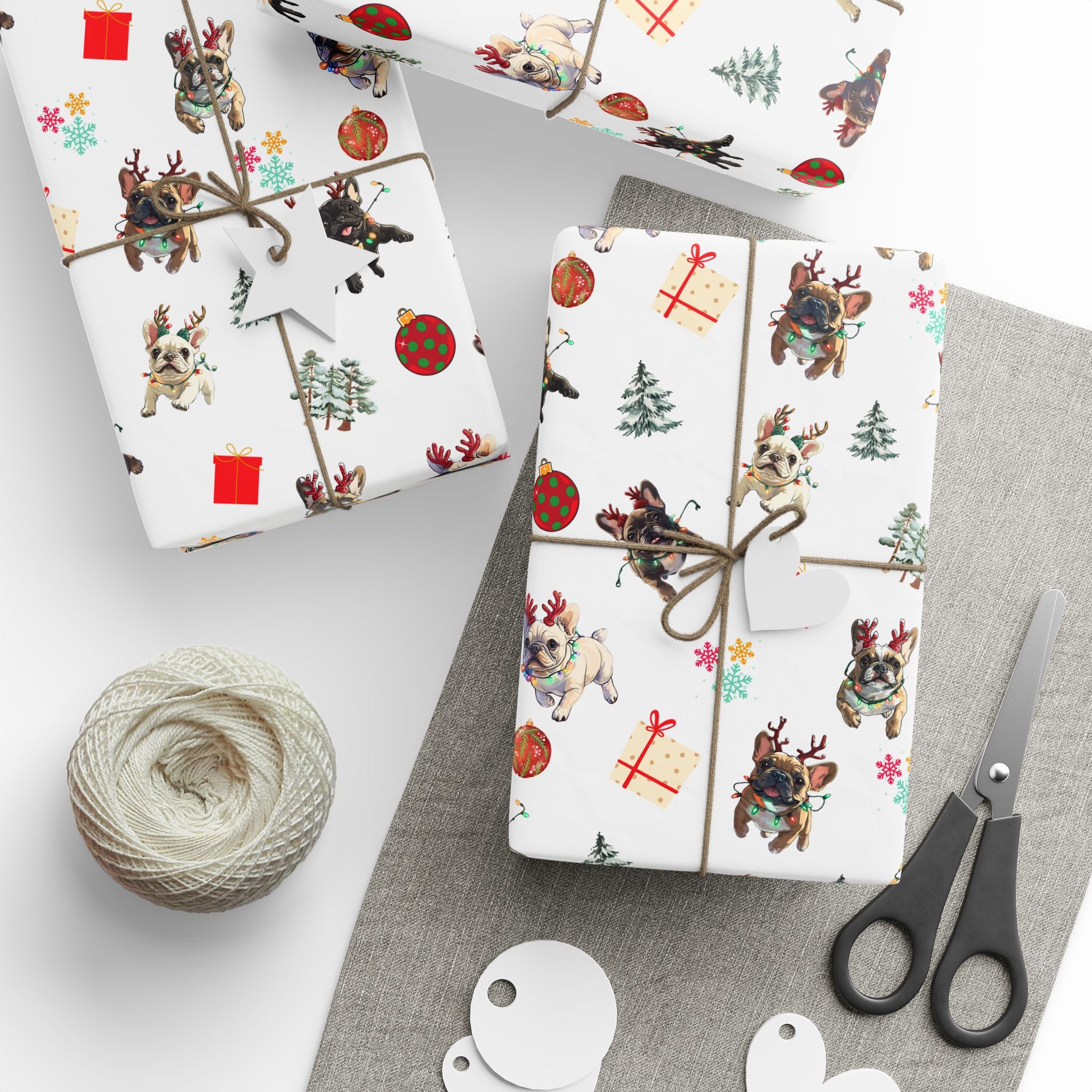 "Santa’s Tipsy Crew" Christmas Wrapping Paper (French)