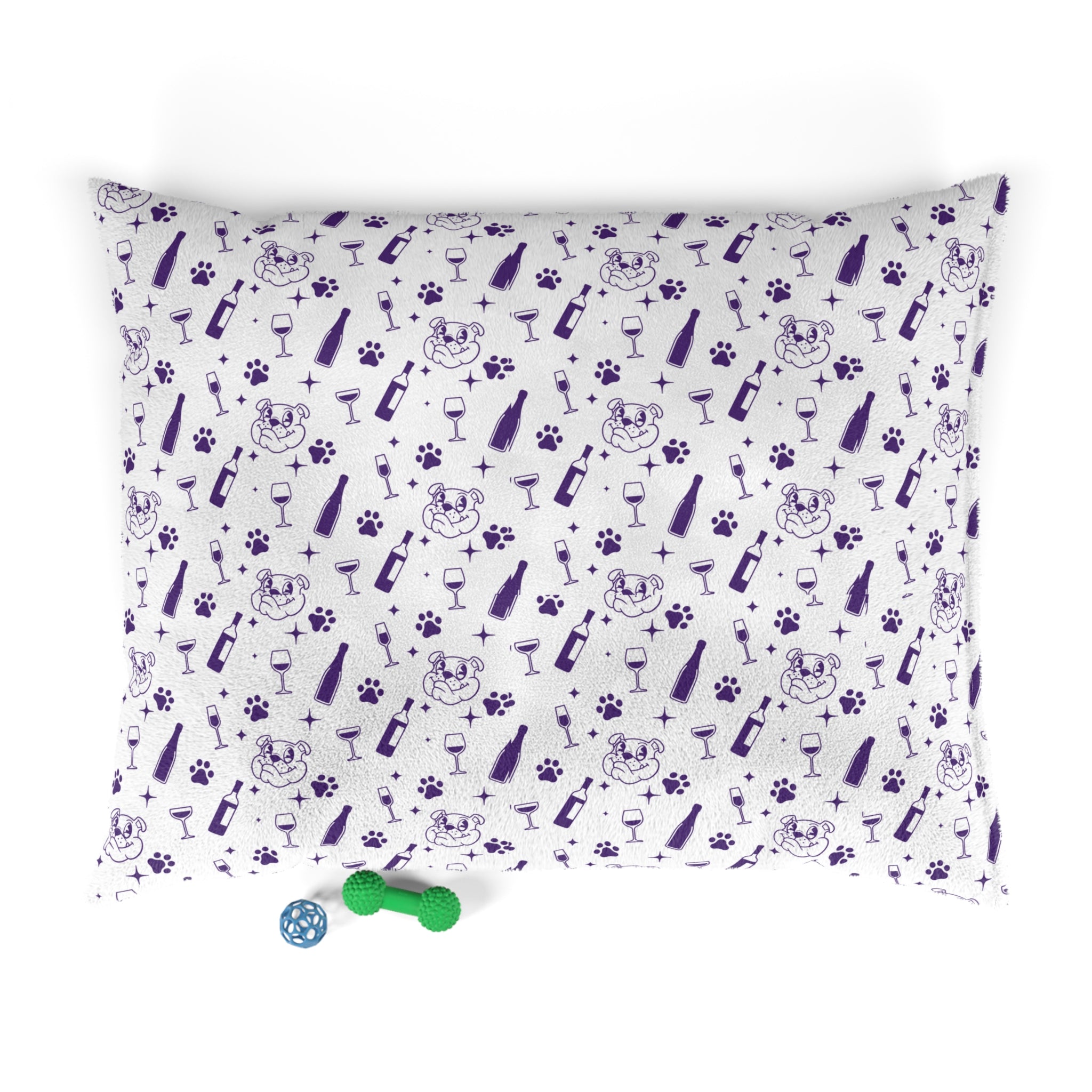 Tipsy Bully Dog Bed: Where Dreams of Wine and Woofs Collide! - Purple
