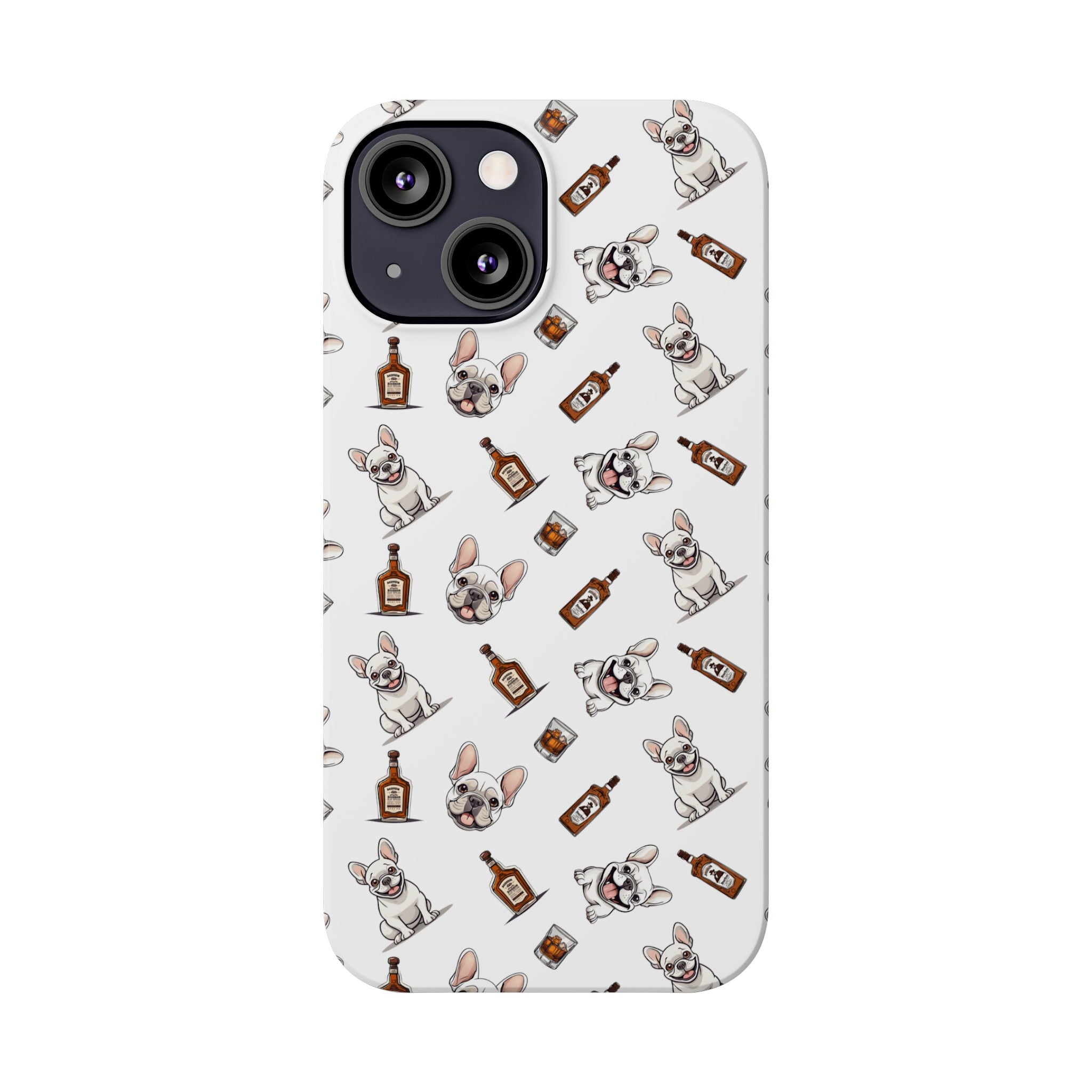 Bulldog iPhone Cases (White French/Bourbon)