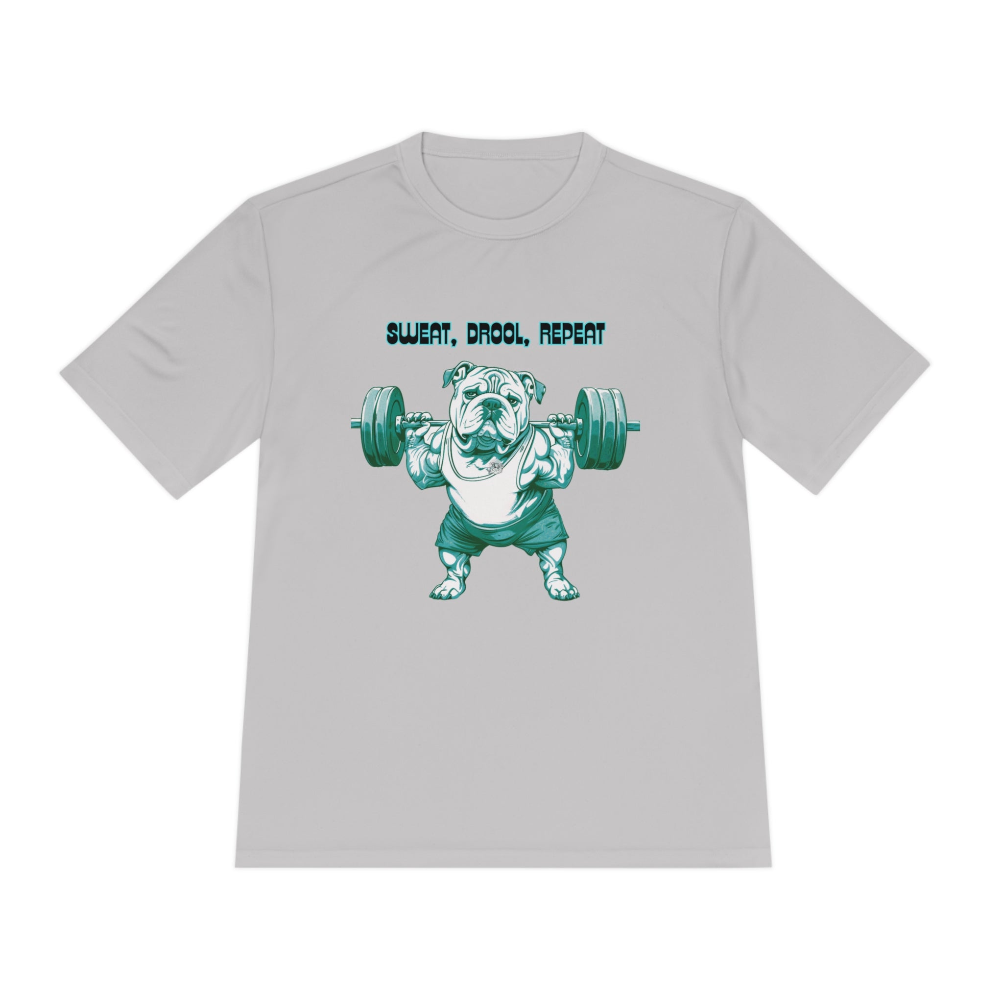 Tipsy Bullly Ripped Bulldog Unisex Moisture Wicking Performance T-Shirt (English/Green)