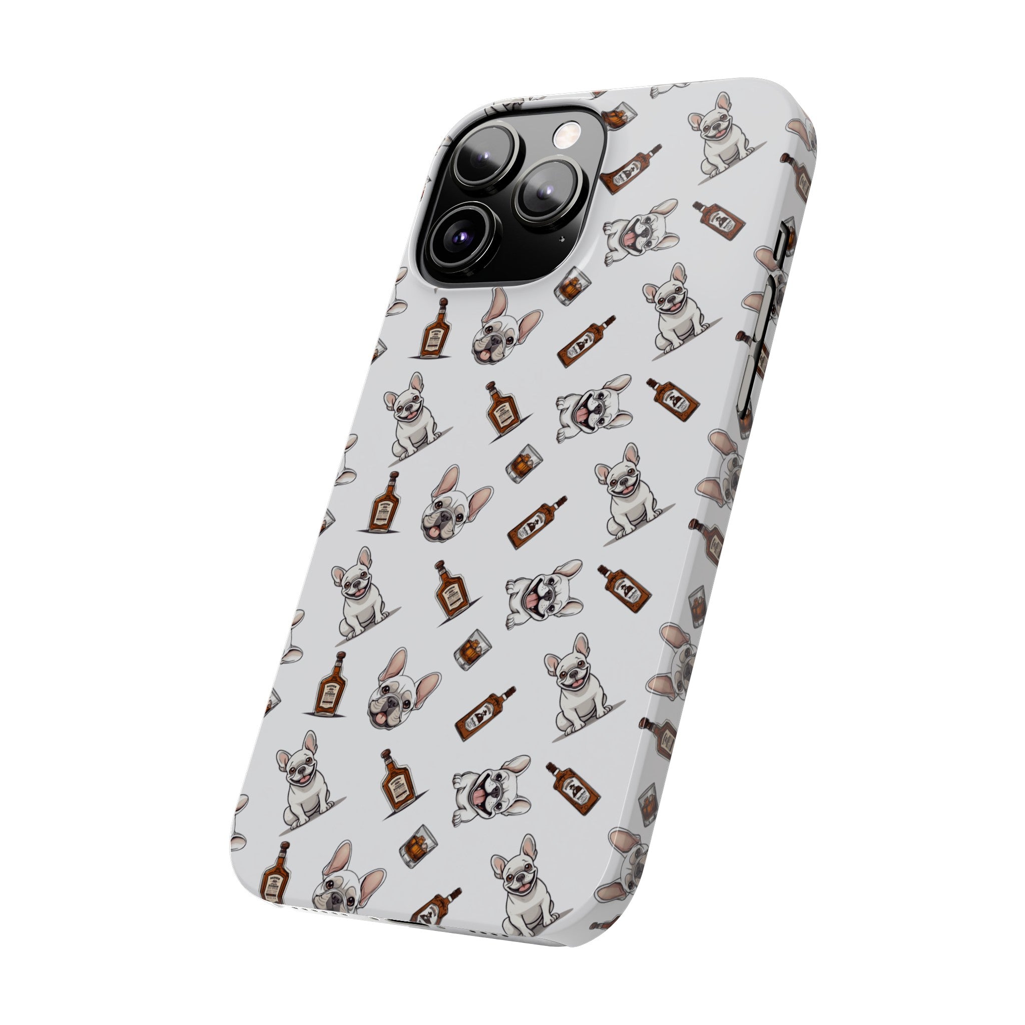 Bulldog iPhone Cases (White French/Bourbon)