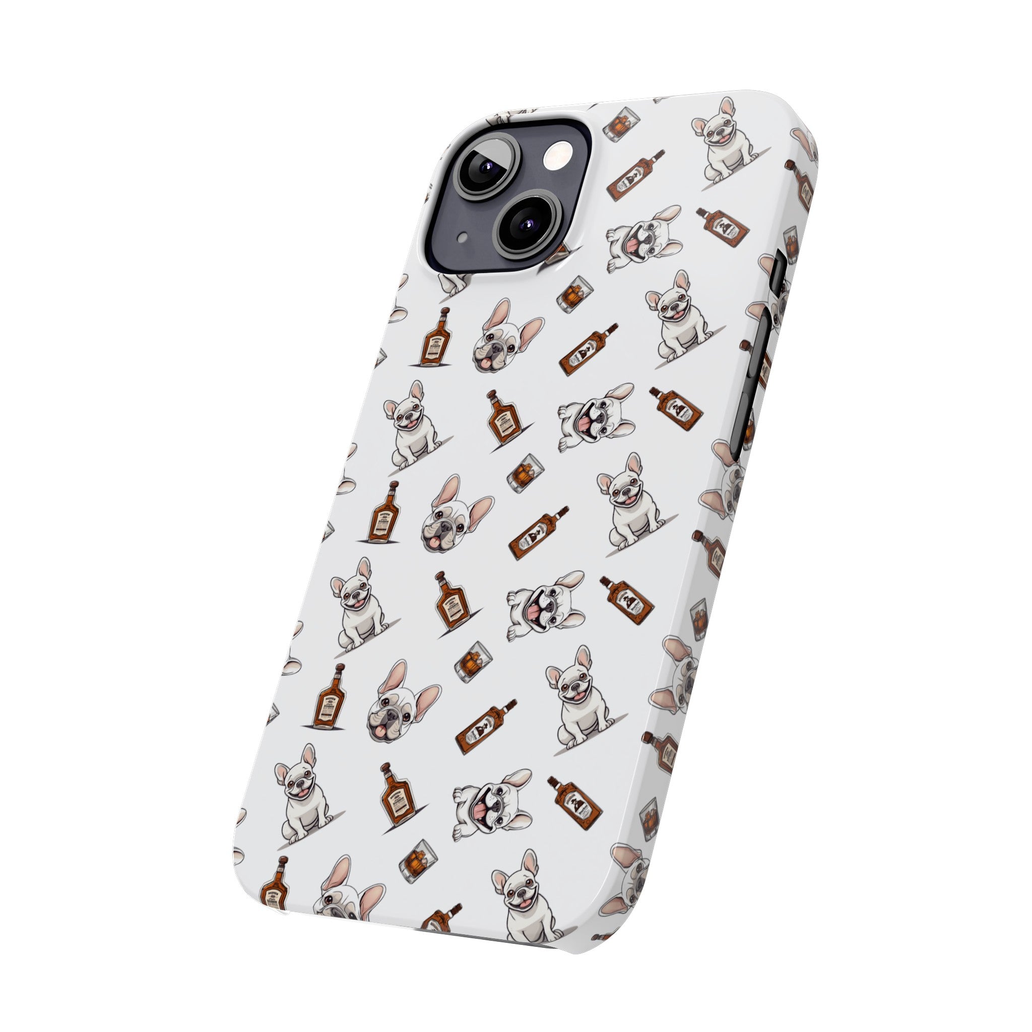 Bulldog iPhone Cases (White French/Bourbon)