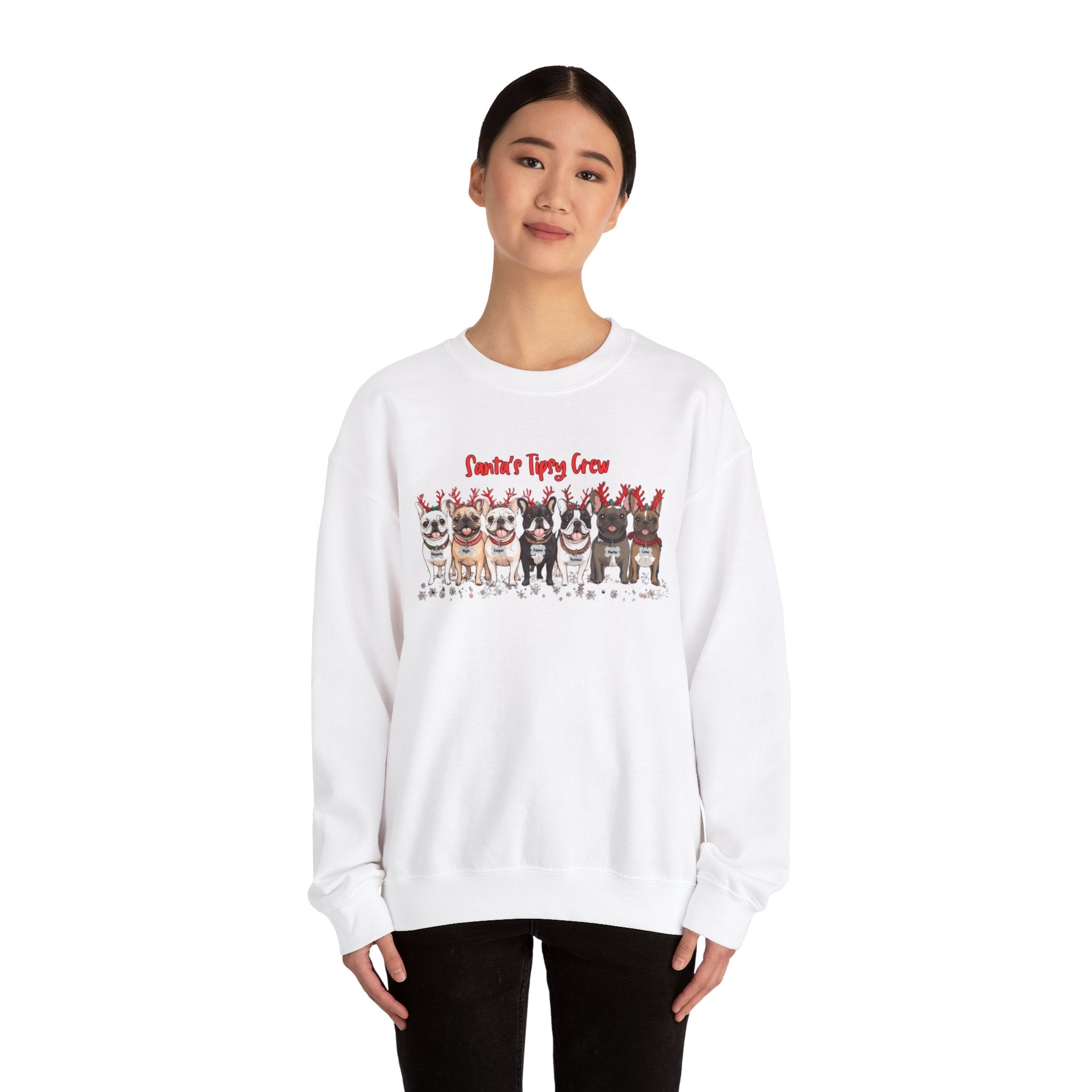 “Santa’s Tipsy Crew” Christmas Crewneck Sweatshirt - Unisex (French)