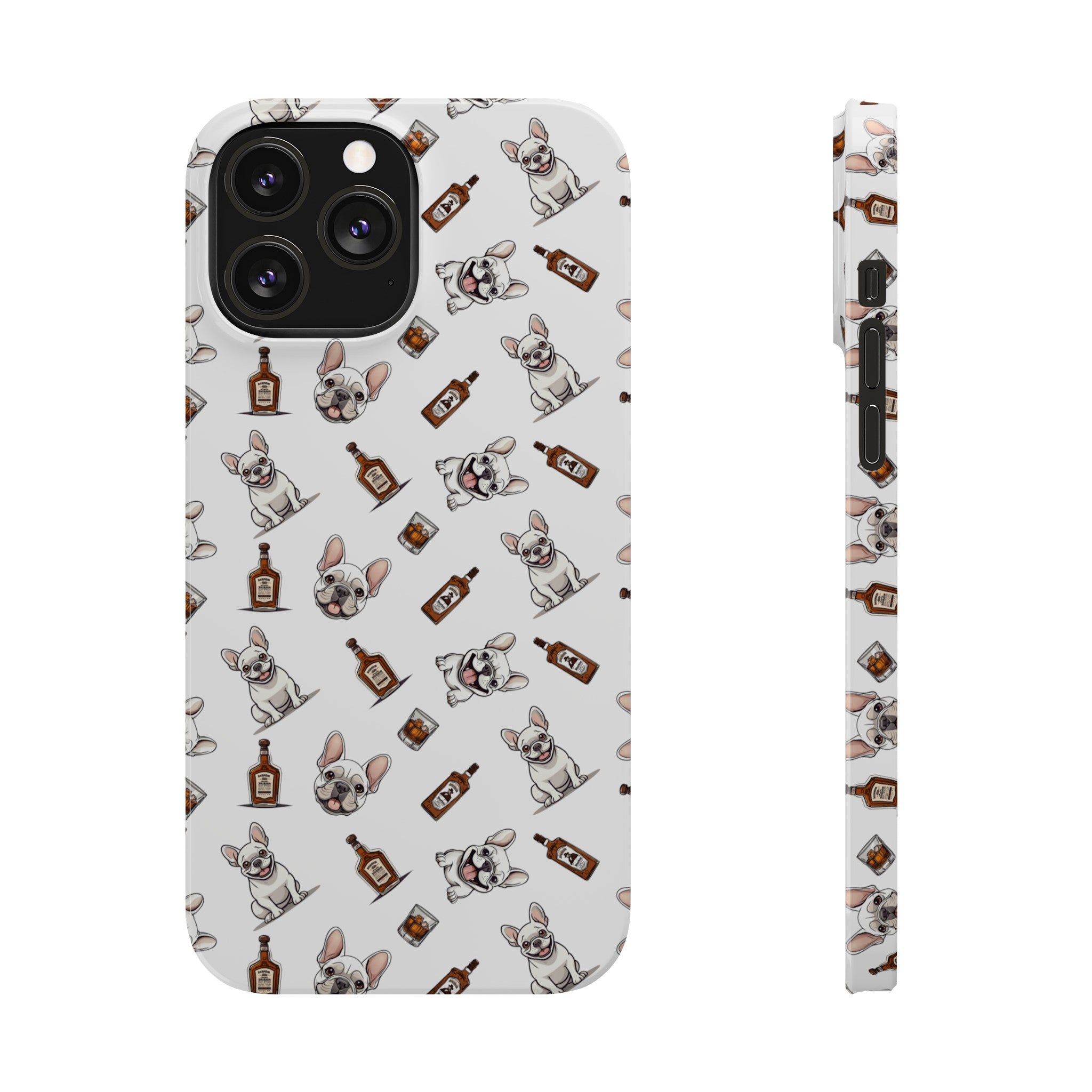 Bulldog iPhone Cases (White French/Bourbon)