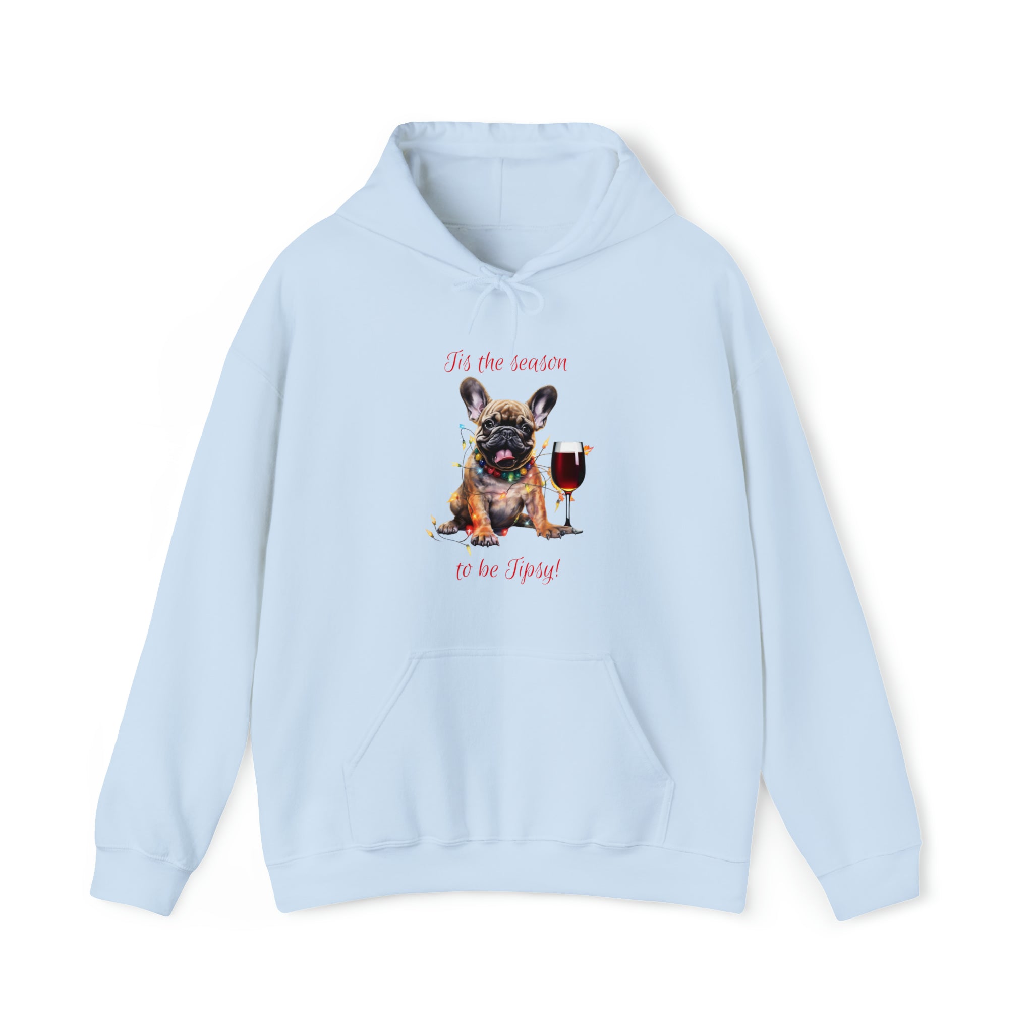 French Bulldog Xmas Hoodie - Tis the Season to be Tipsy