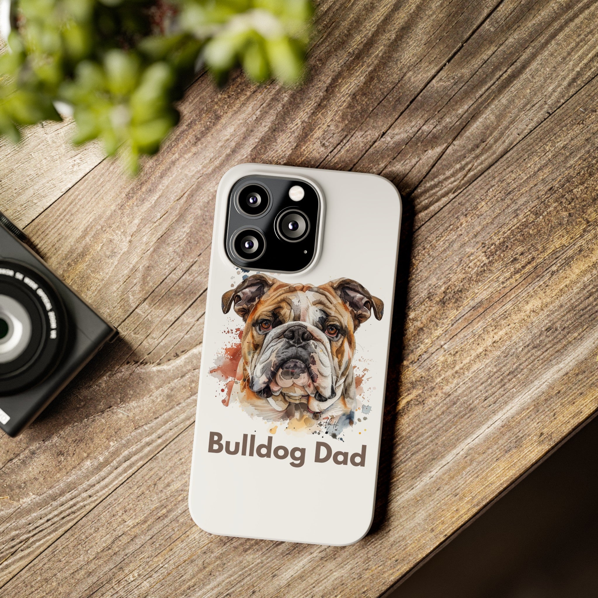 Bulldog iPhone Cases (English/Watercolor)