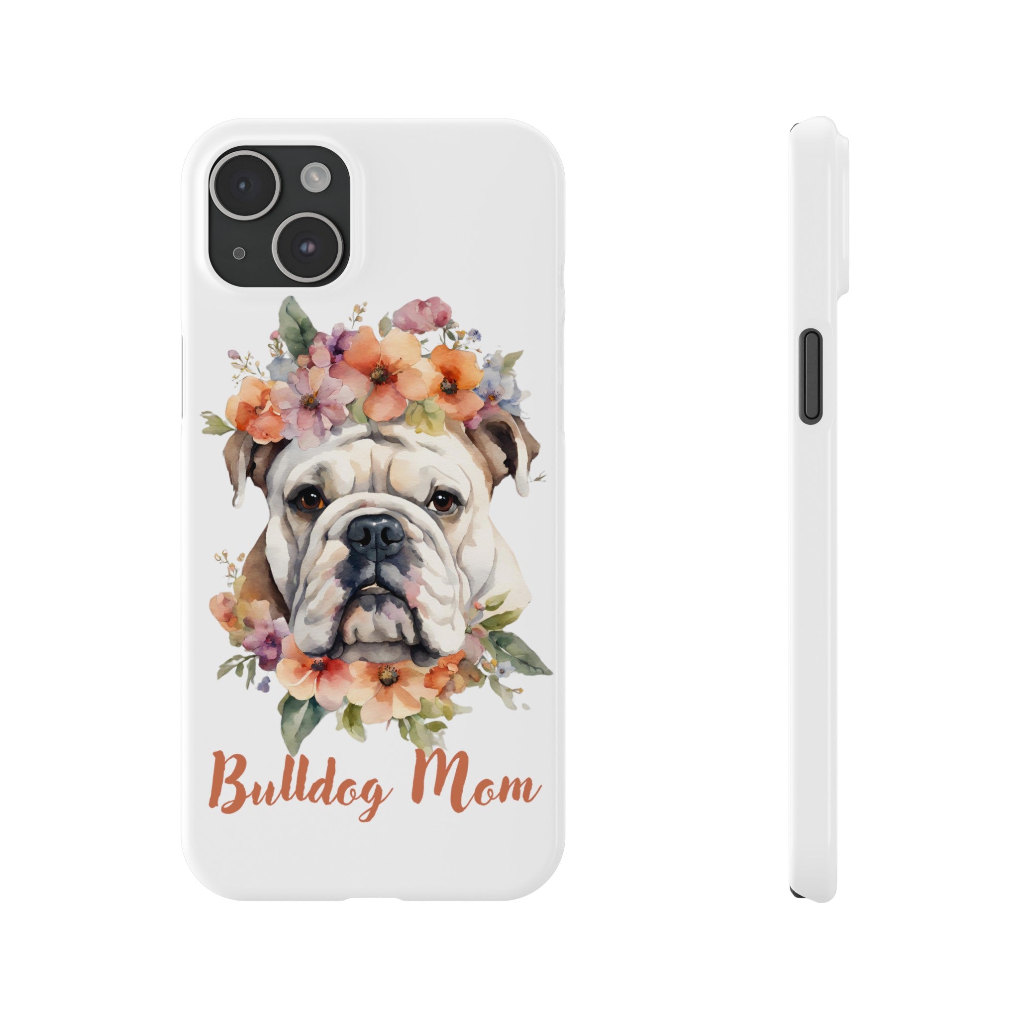 Bulldog iPhone Cases (Engish/White)