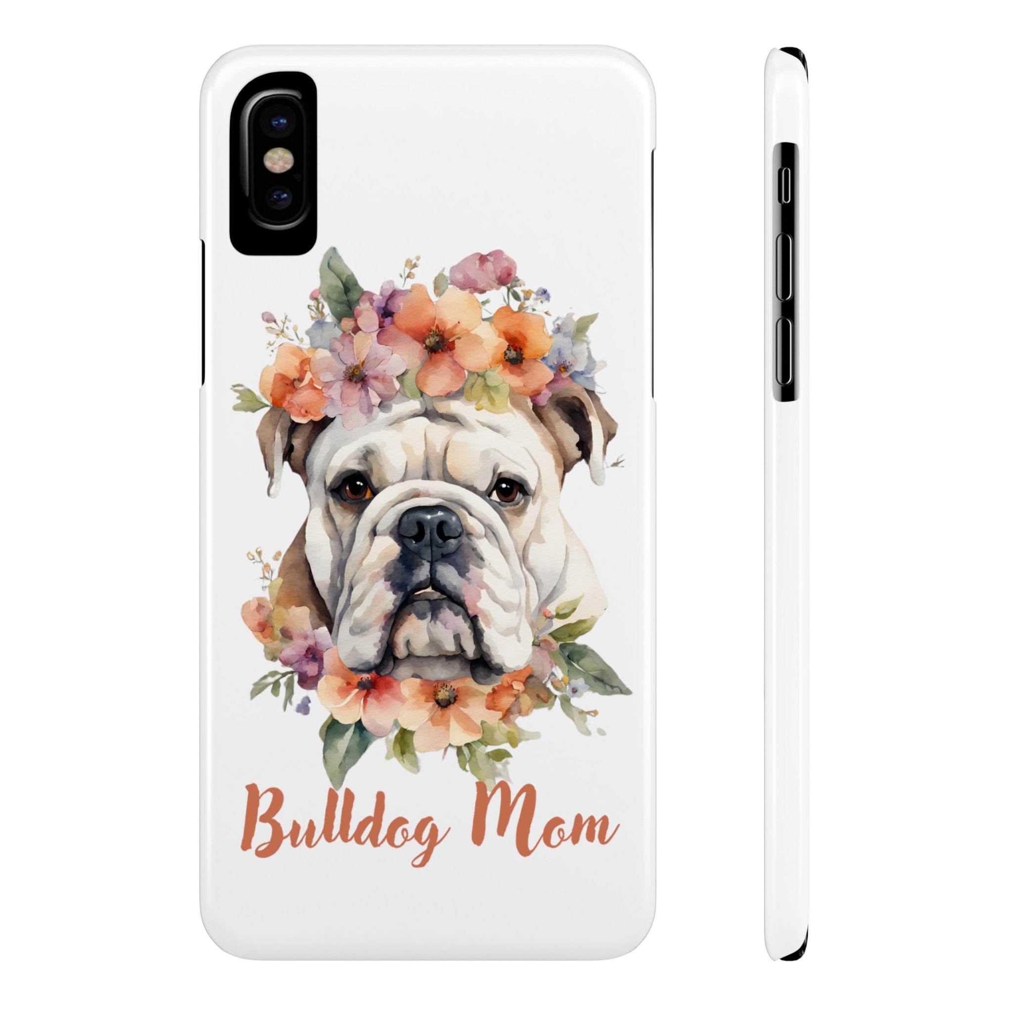 Bulldog iPhone Cases (Engish/White)