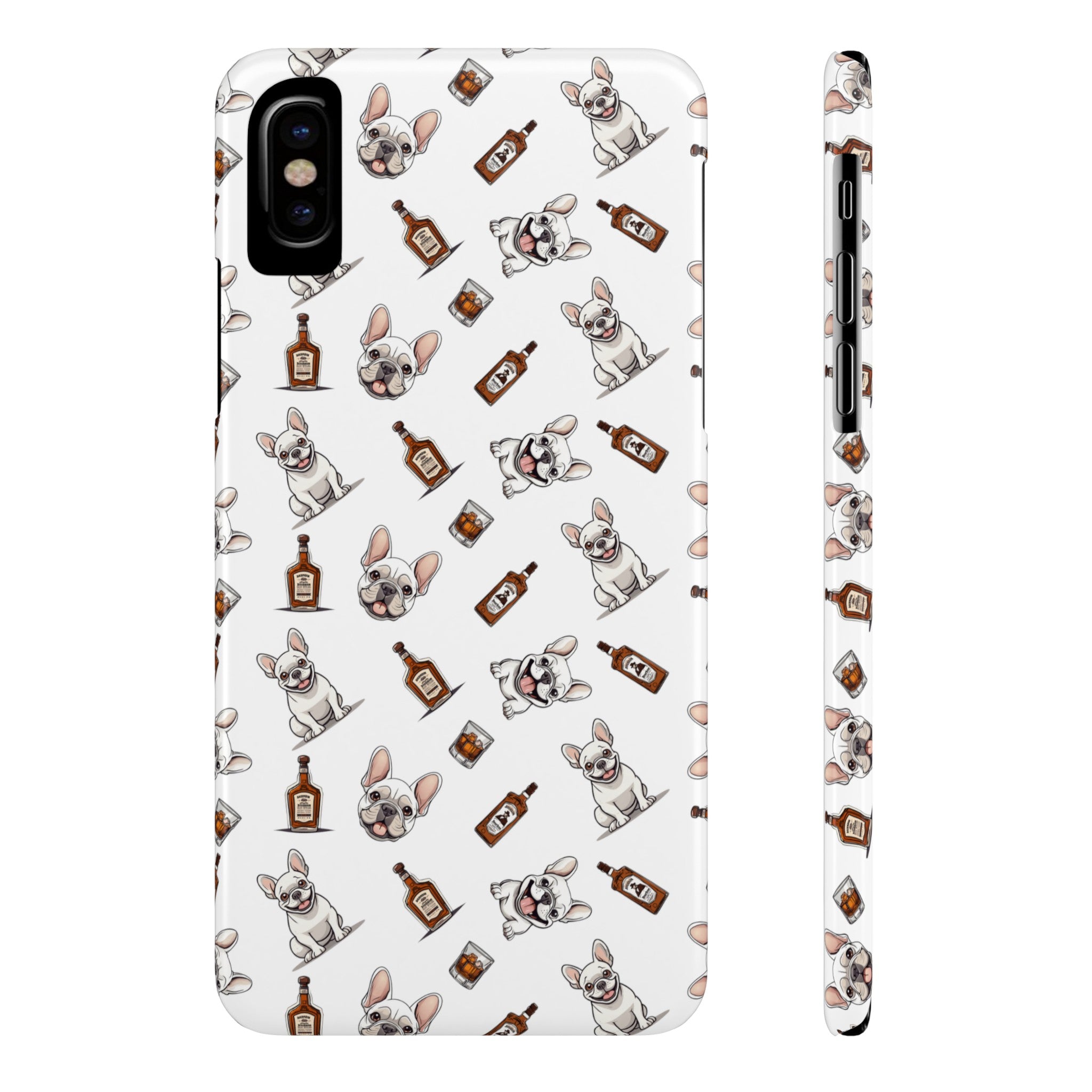 Bulldog iPhone Cases (White French/Bourbon)