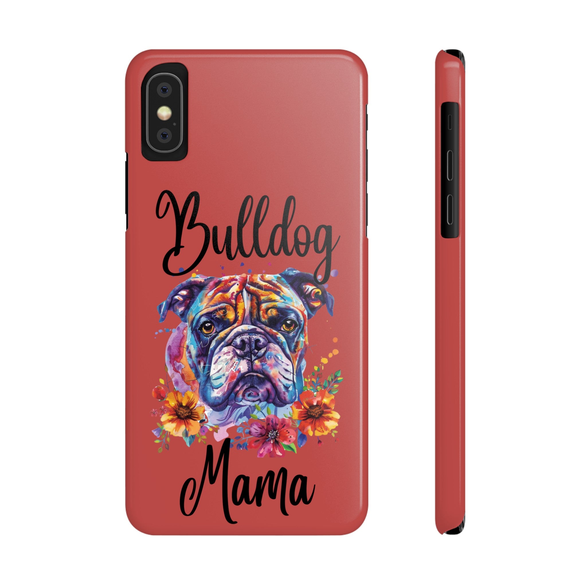 Bulldog Mama iPhone Cases (Engish)