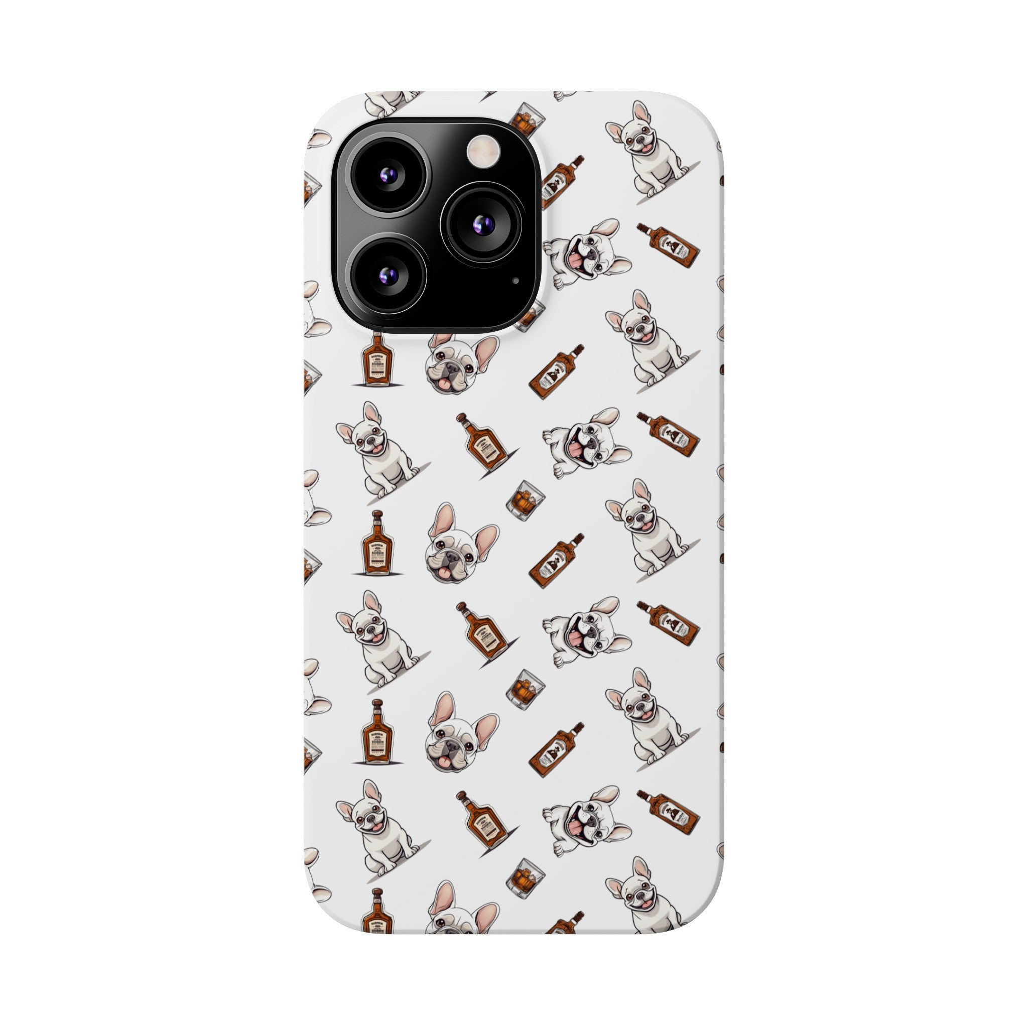 Bulldog iPhone Cases (White French/Bourbon)