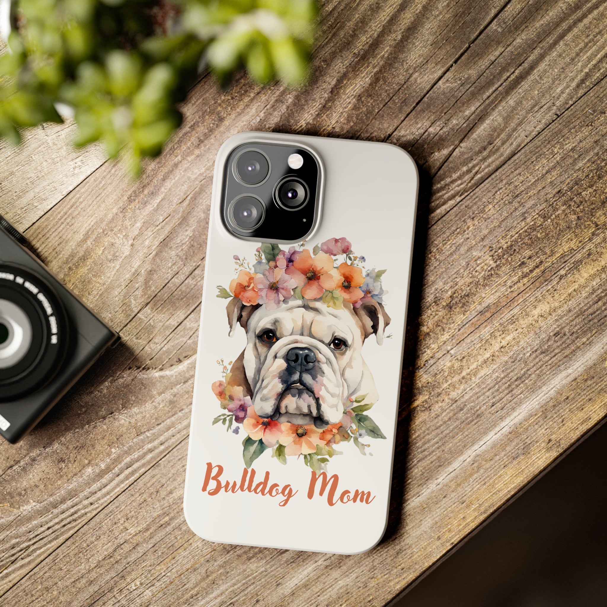 Bulldog iPhone Cases (Engish/White)