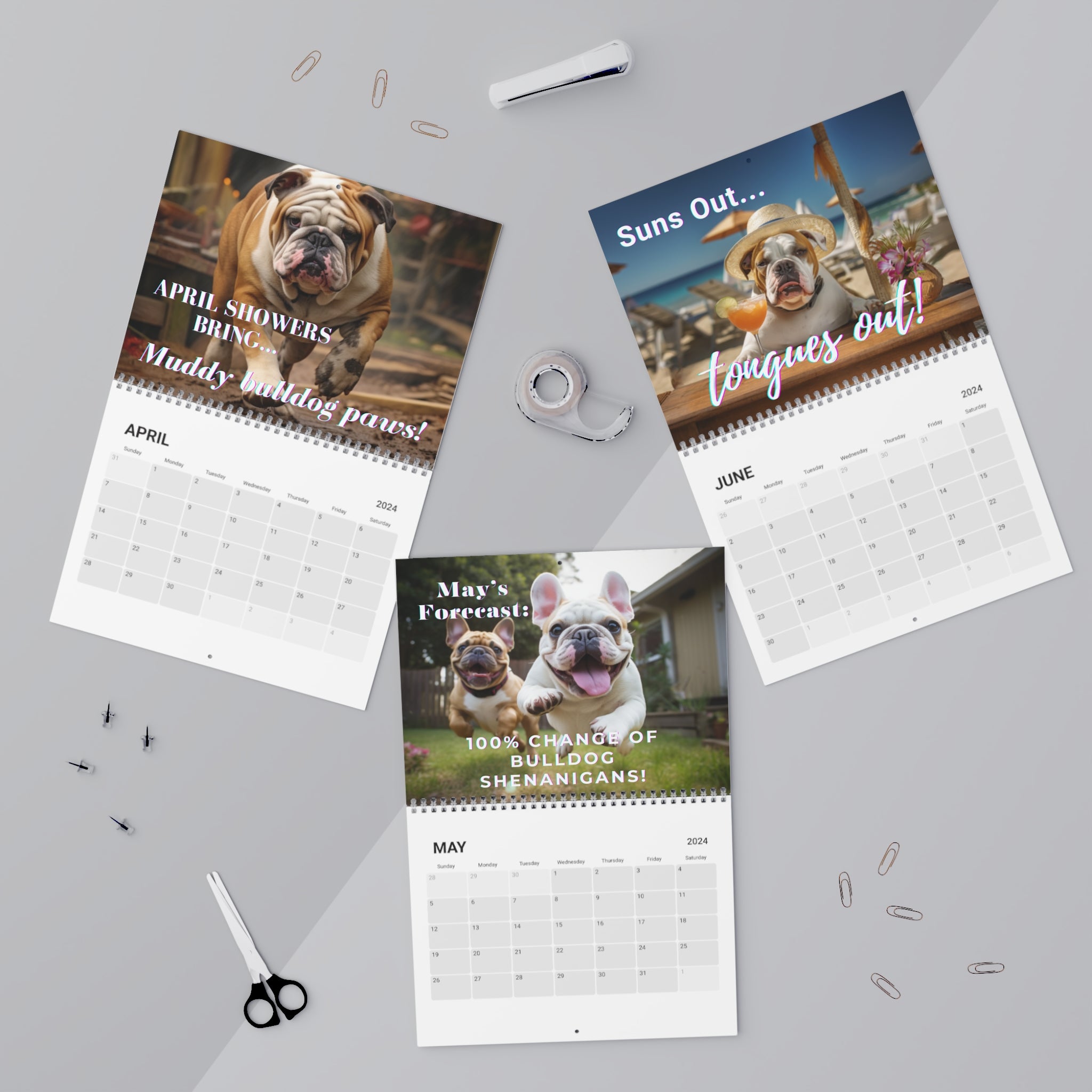 Tipsy Bully 2024 Wall Calendar