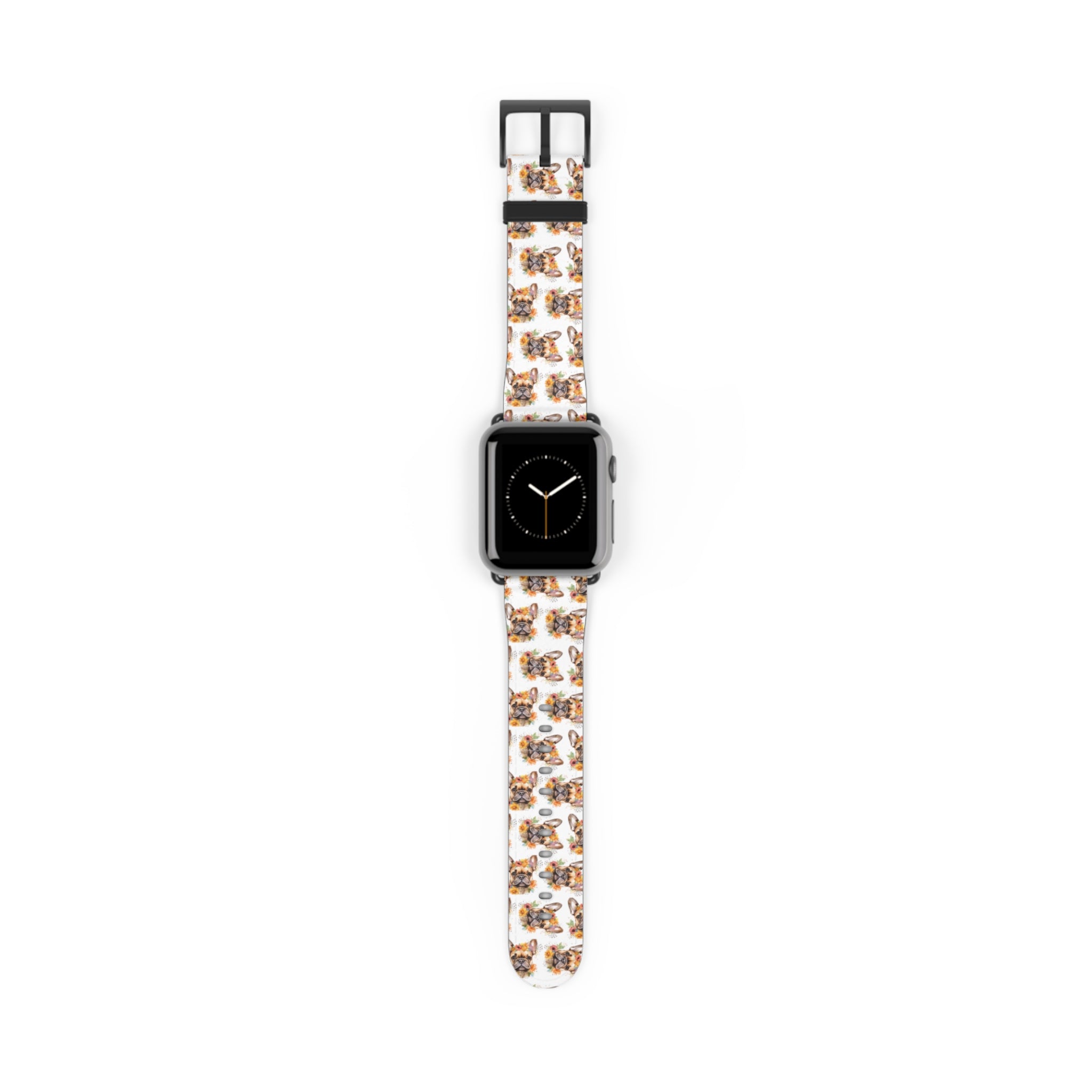 Bulldog Apple Watch Bands (French/Flower)
