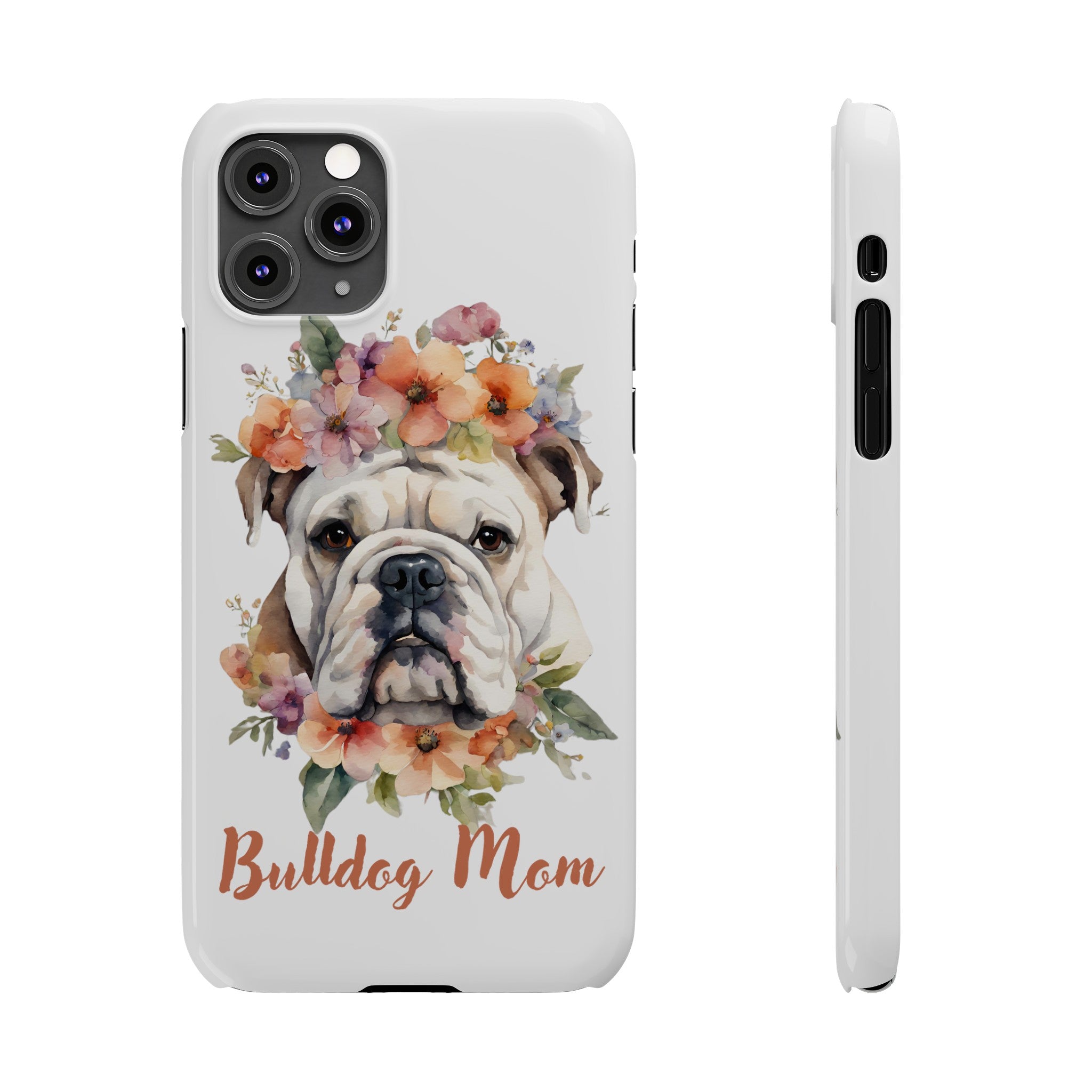 Bulldog iPhone Cases (Engish/White)