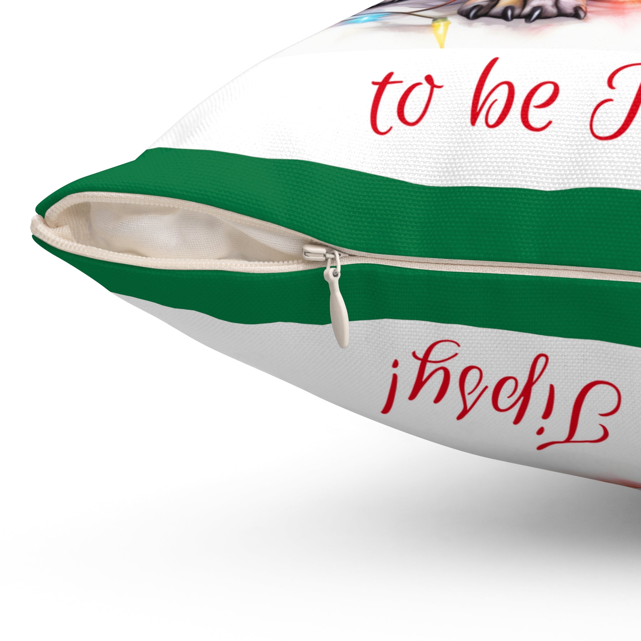 Tipsy Bully Holiday Pillow (Brown French-Tis the Season-Green)