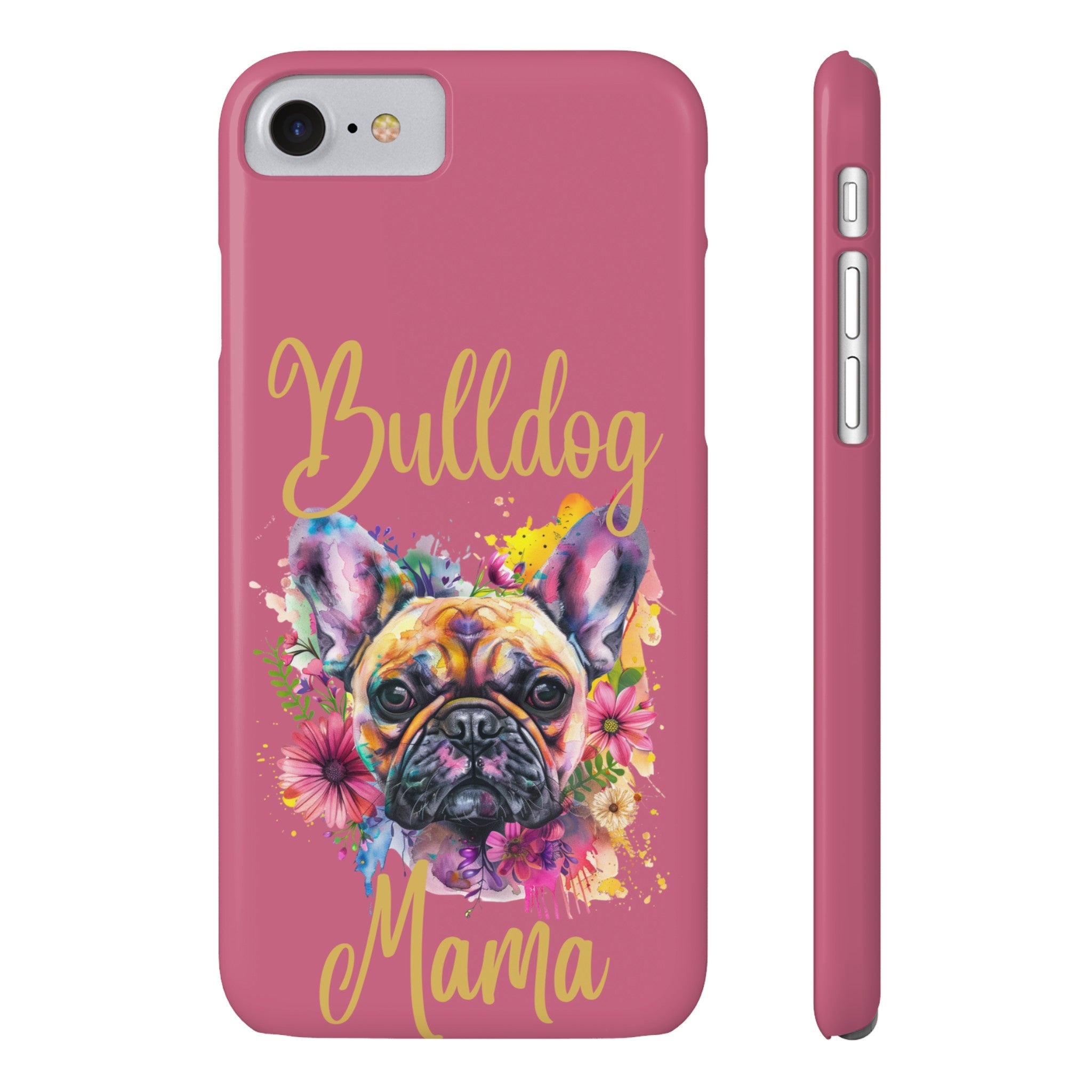 Bulldog Mama iPhone Cases (French/Pink)