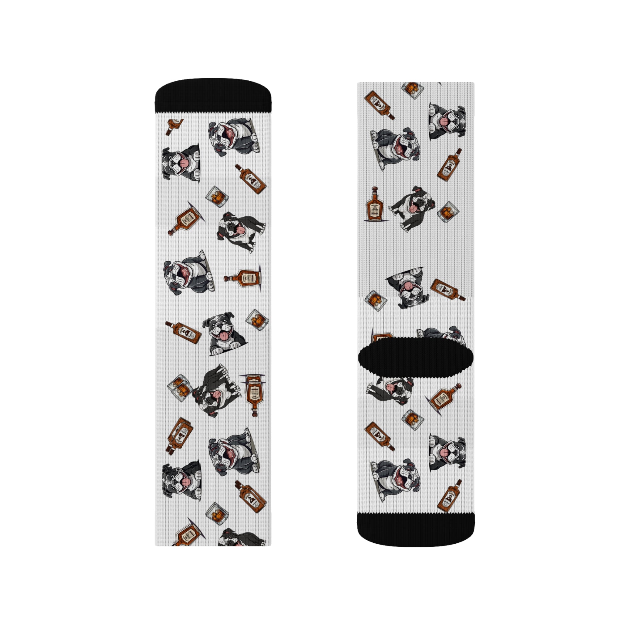 Tipsy Bully Bourbon & Bulldog Socks (English/Black)