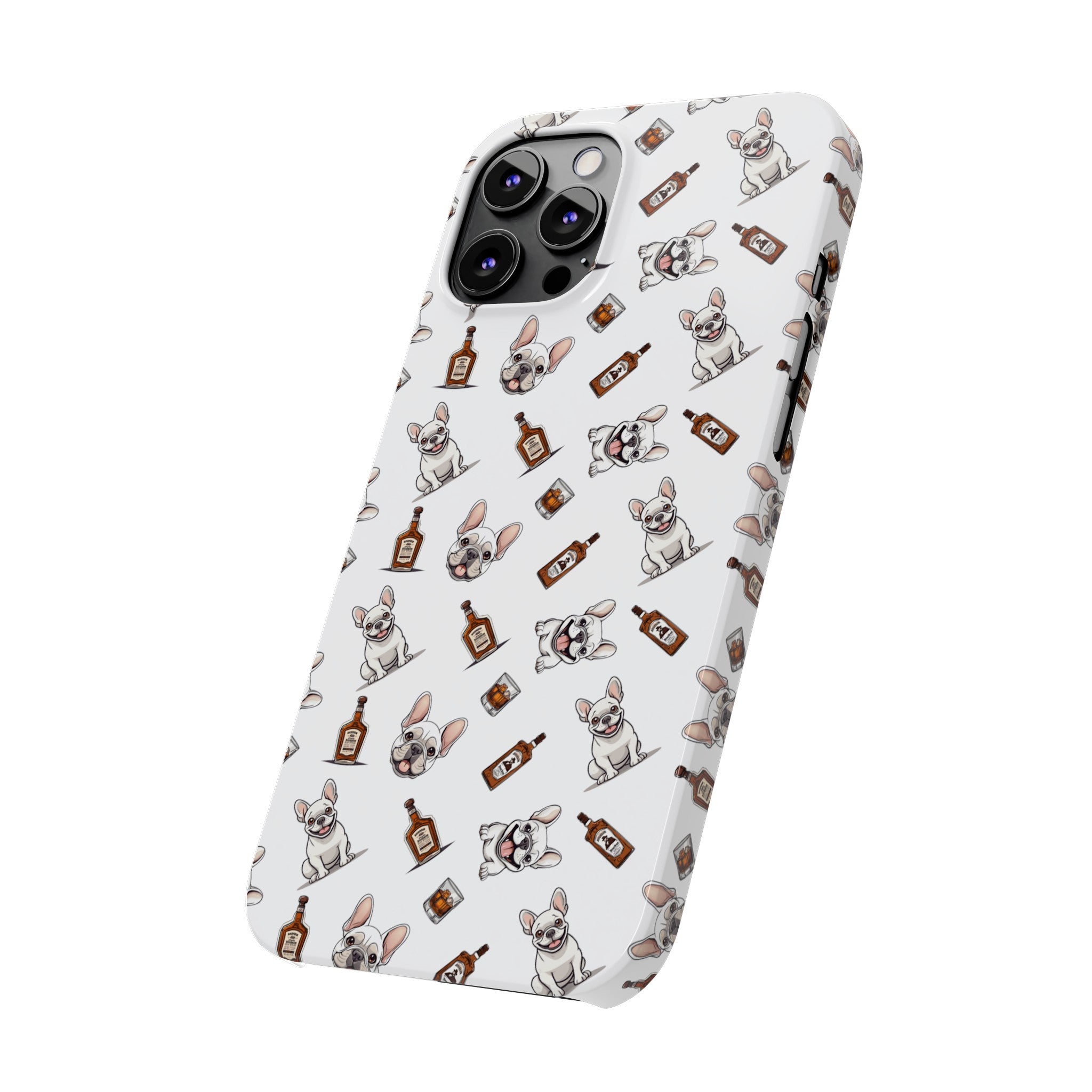 Bulldog iPhone Cases (White French/Bourbon)