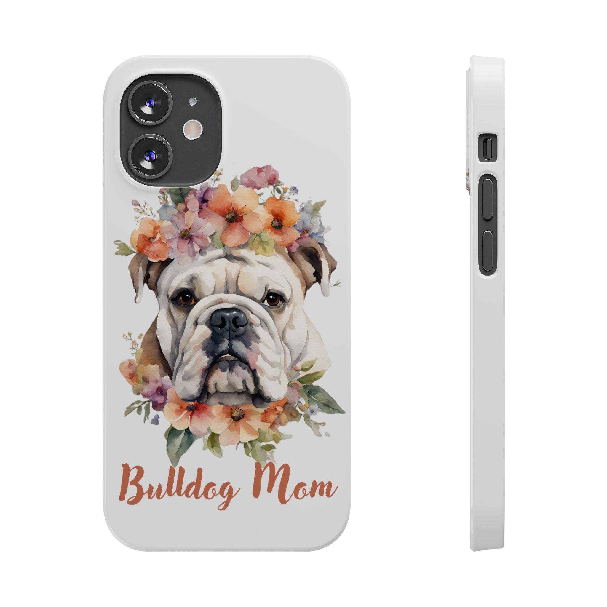 Bulldog iPhone Cases (Engish/White)