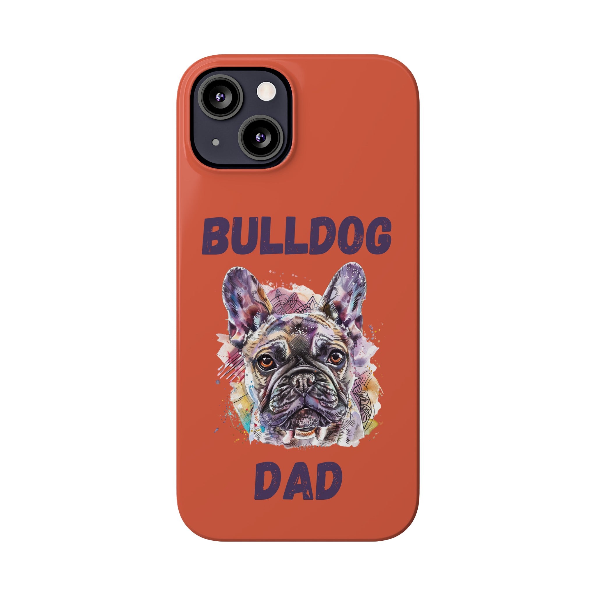 Bulldog Dad iPhone Cases (French/Orange)
