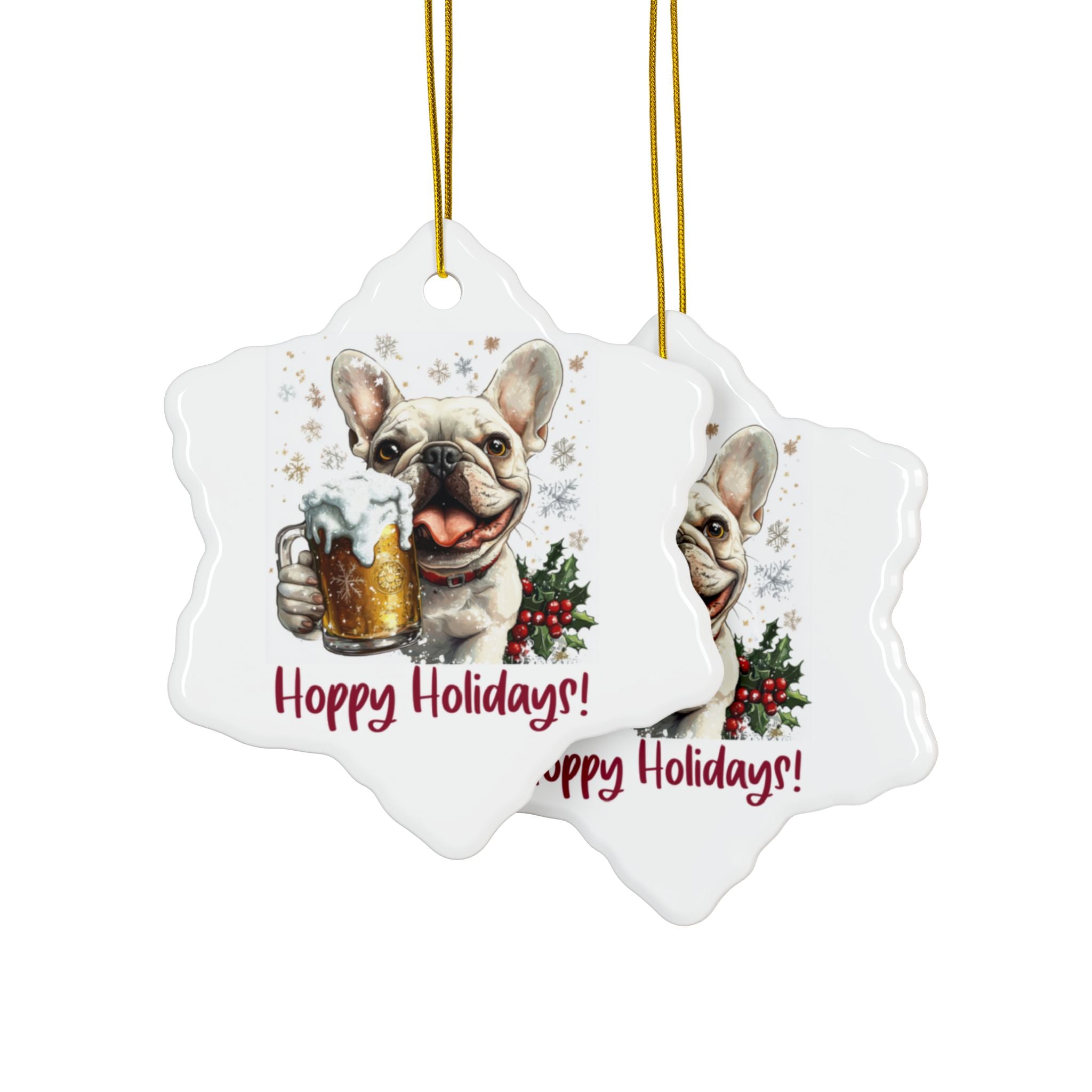 Hoppy Holidays Xmas Ornament (1pc, 3pcs, 5pcs, 10pcs/French)