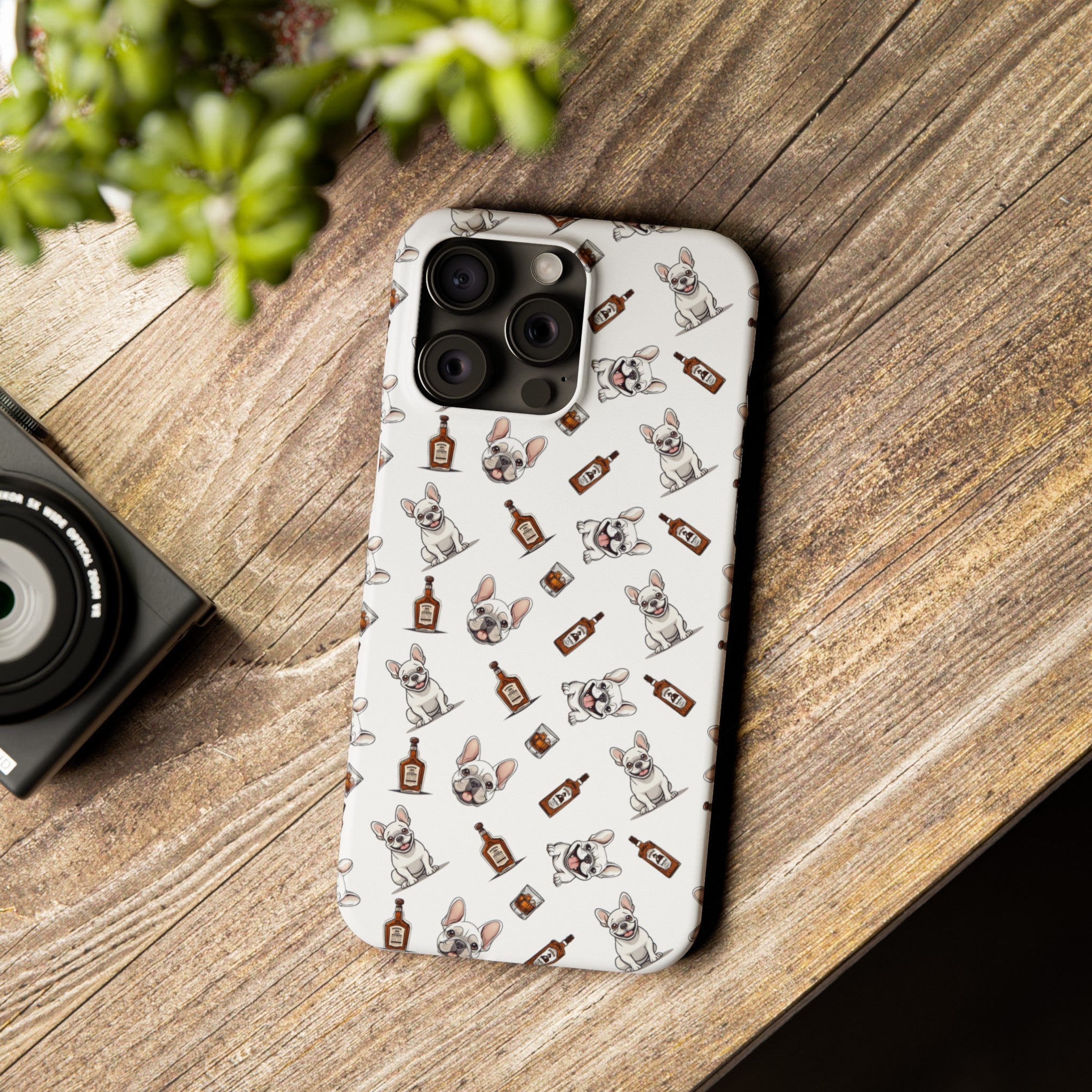 Bulldog iPhone Cases (White French/Bourbon)